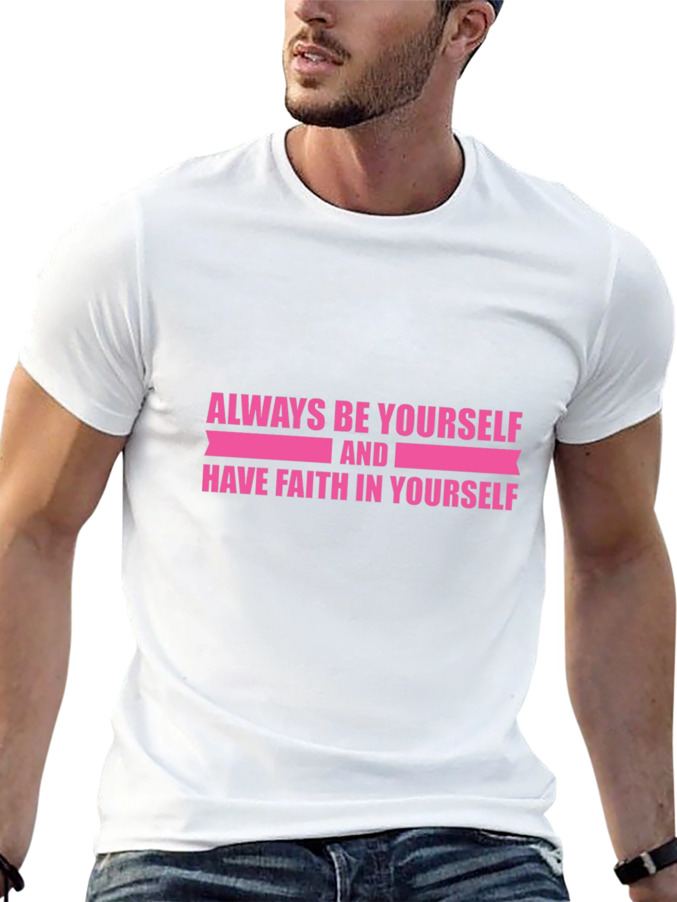 Inspirational Black T-Shirt: Always Be Yourself