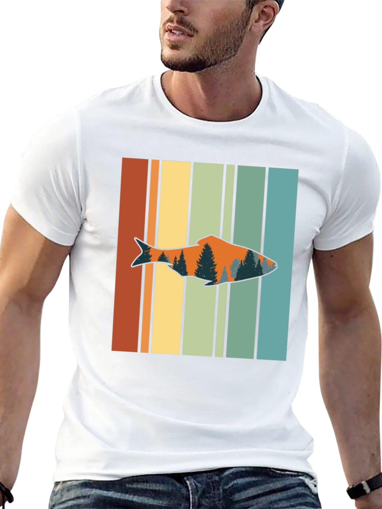 Retro Fish Graphic Tee - Outdoorsman Style