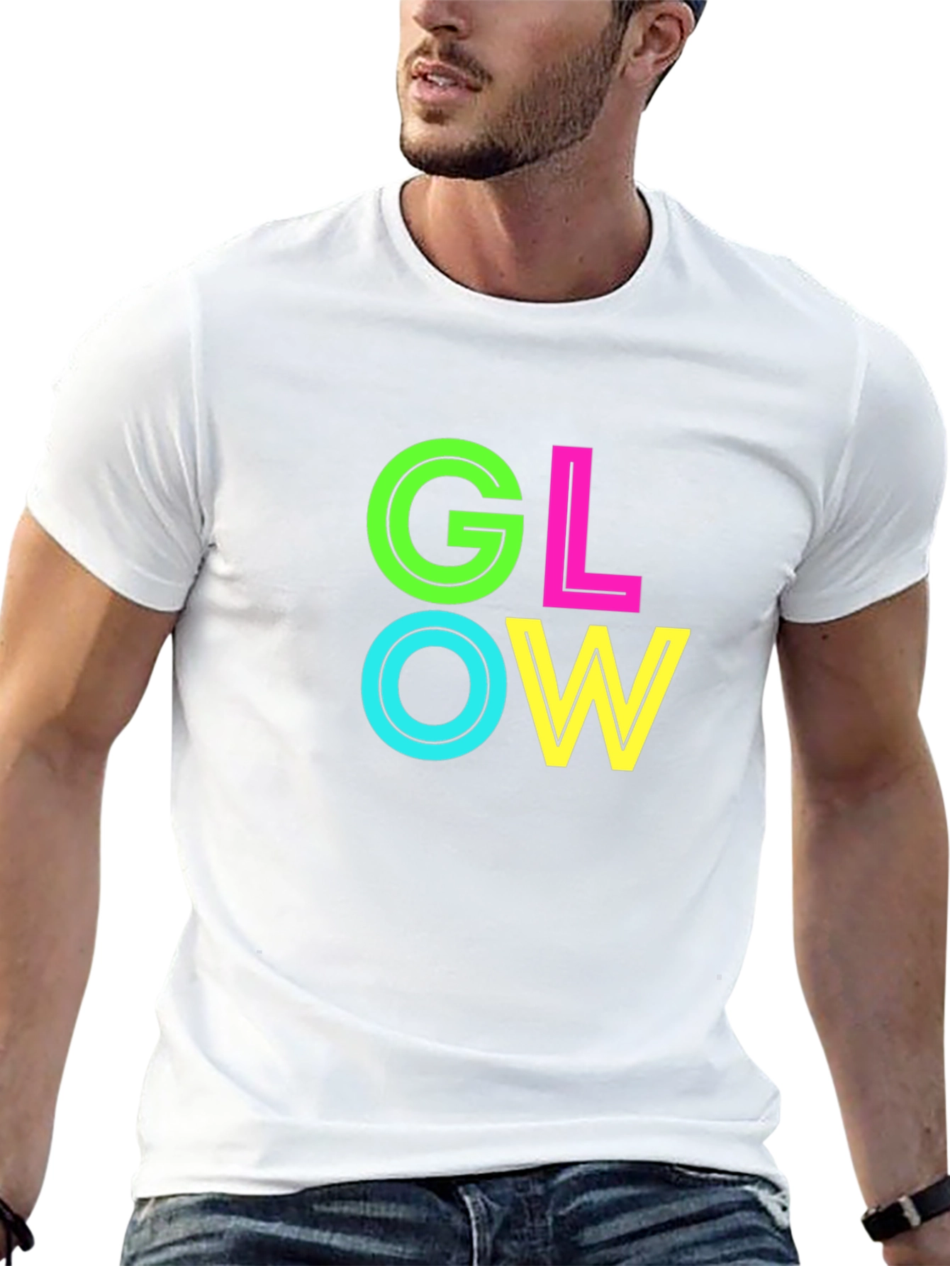 Glow Graphic Black T-Shirt