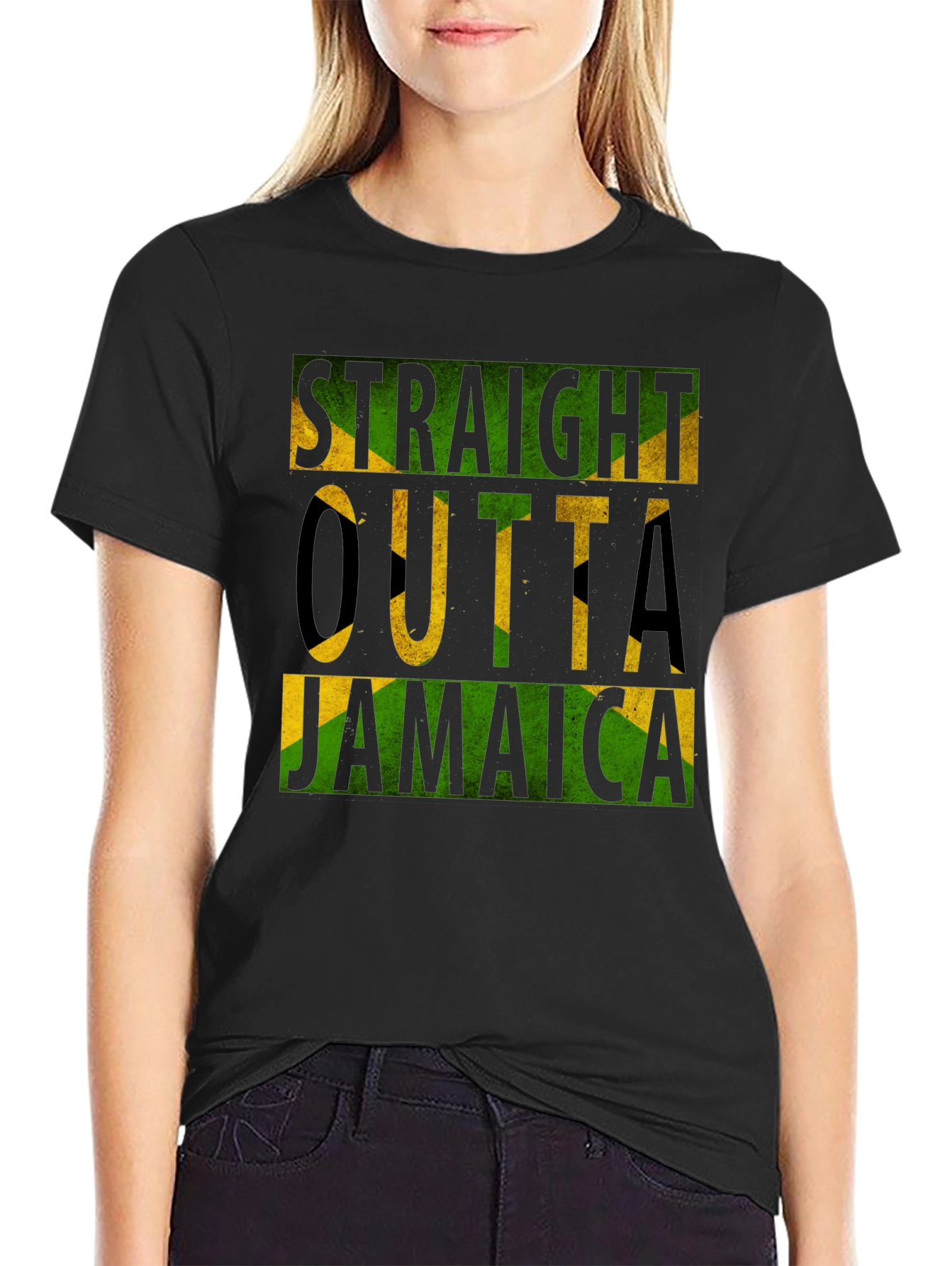 Straight Outta Jamaica T-Shirt - Reggae Vibes