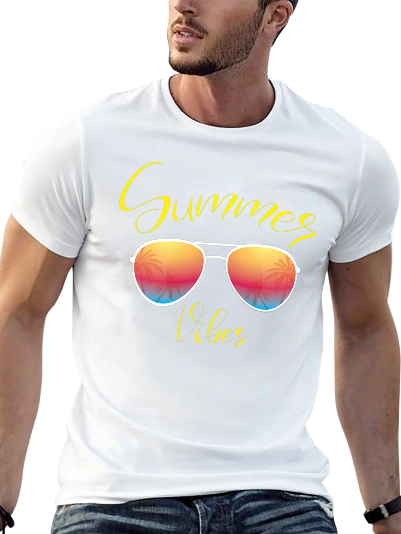 Summer Vibes Graphic Tee - Black T-Shirt