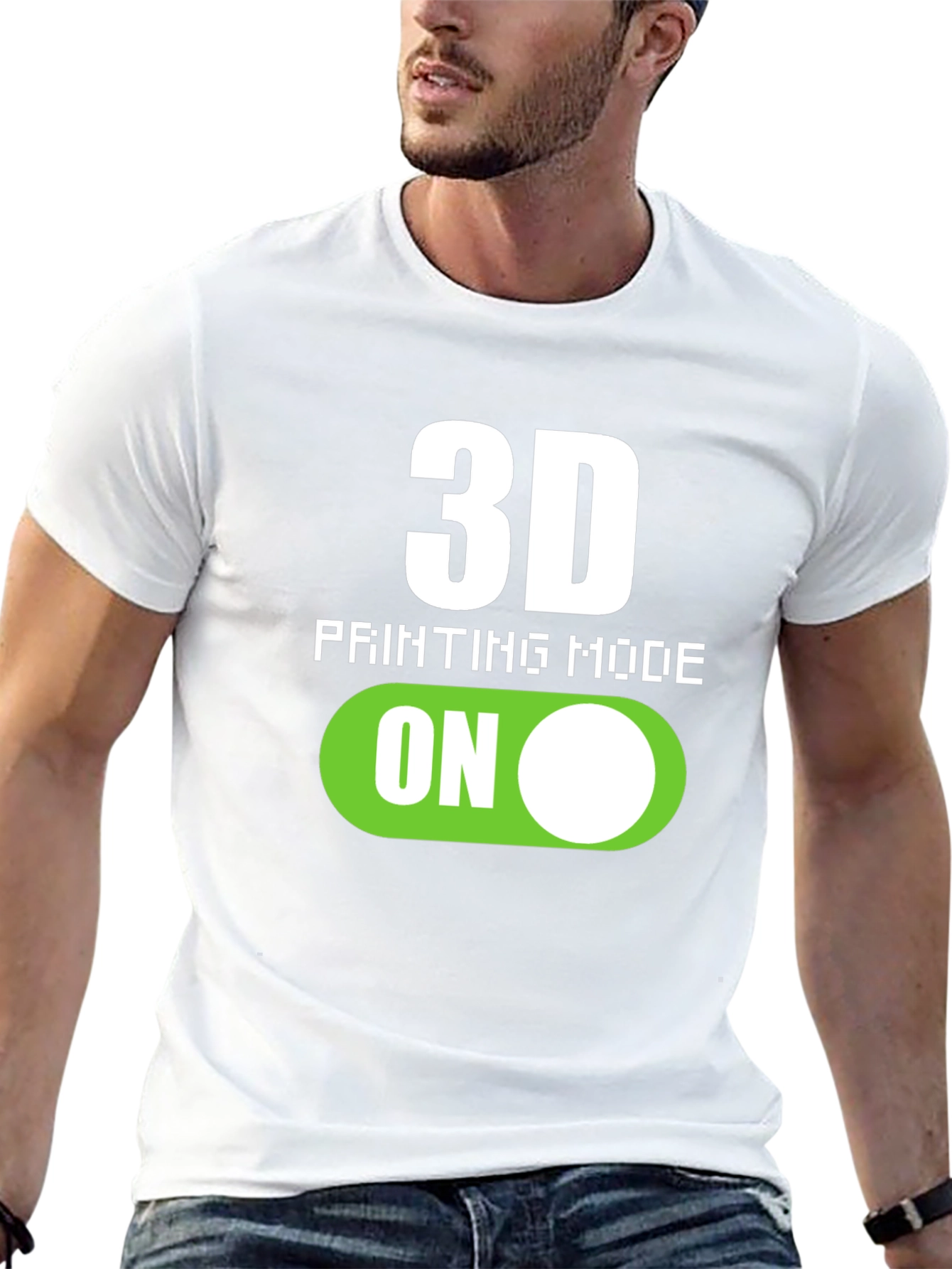 3D Printing Mode On Graphic Tee