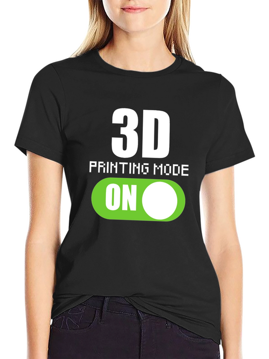 3D Printing Mode On Graphic Tee