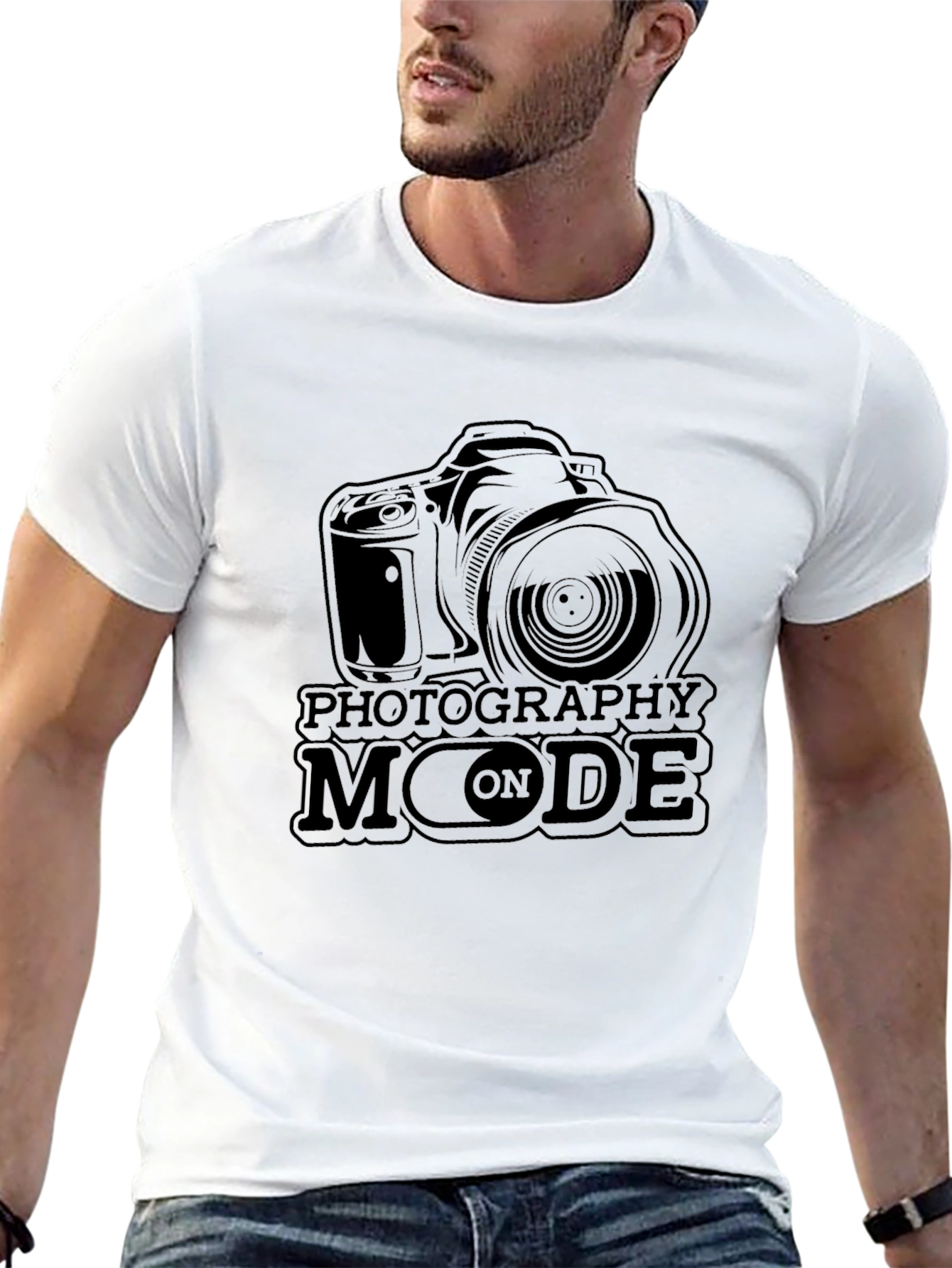 Photography Mode On Black Graphic Tee