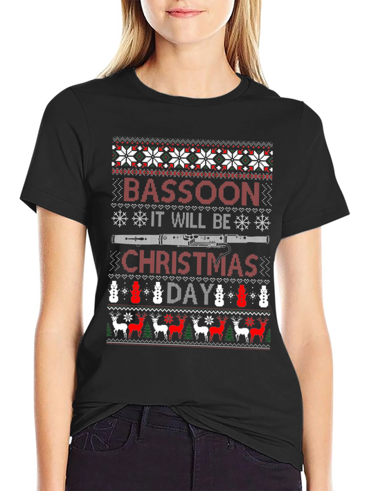 Bassoon Christmas Day T-Shirt Ugly Sweater Style