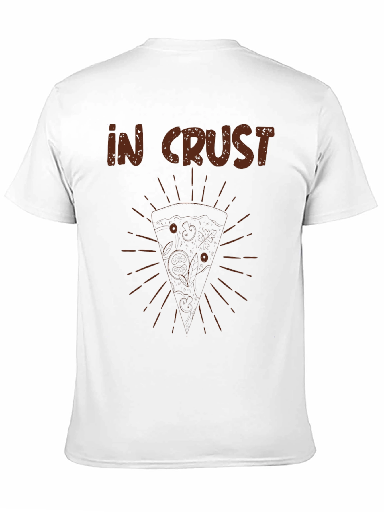 In Crust Pizza Graphic Black T-Shirt