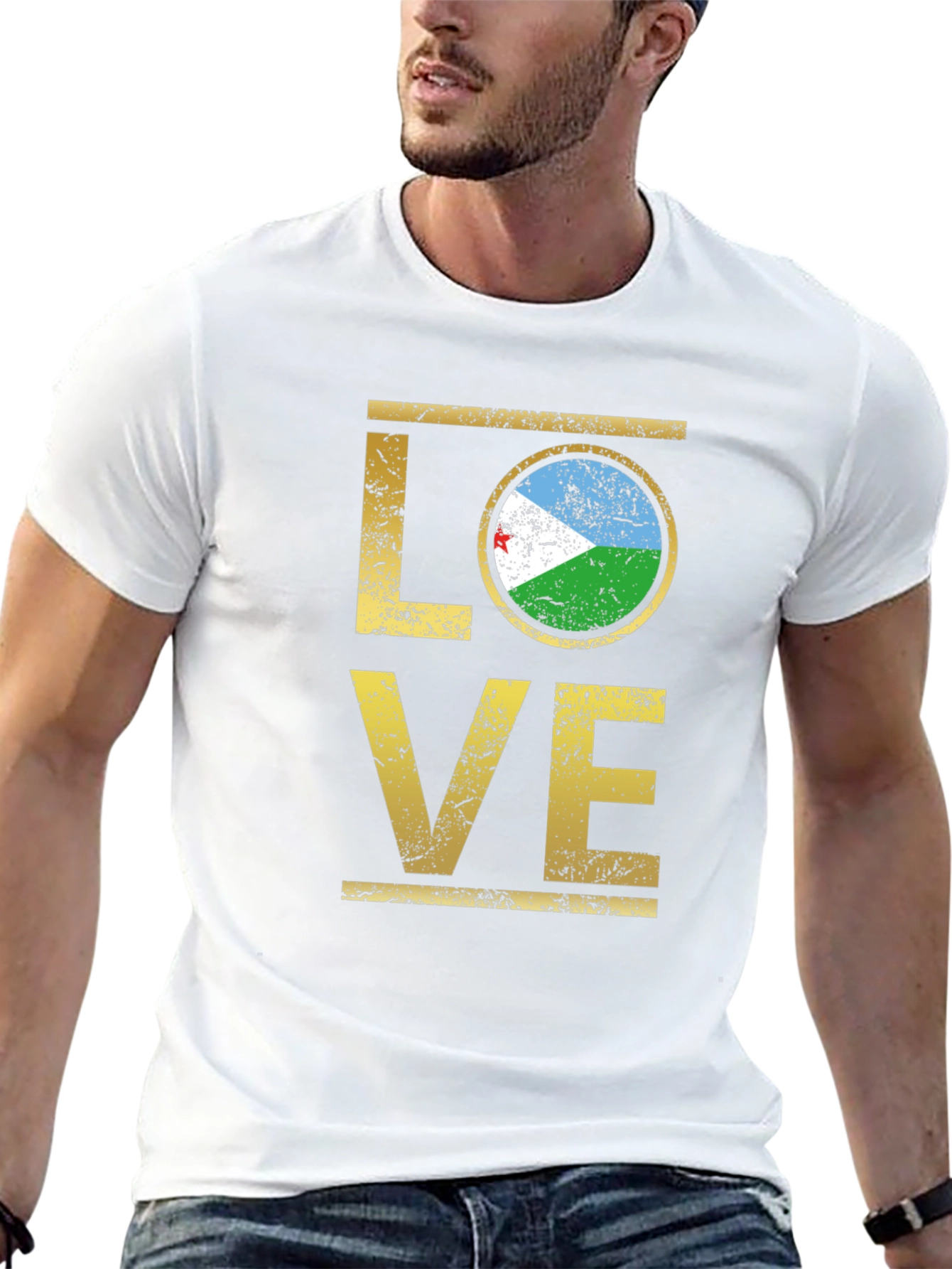 Djibouti Flag LOVE T-Shirt