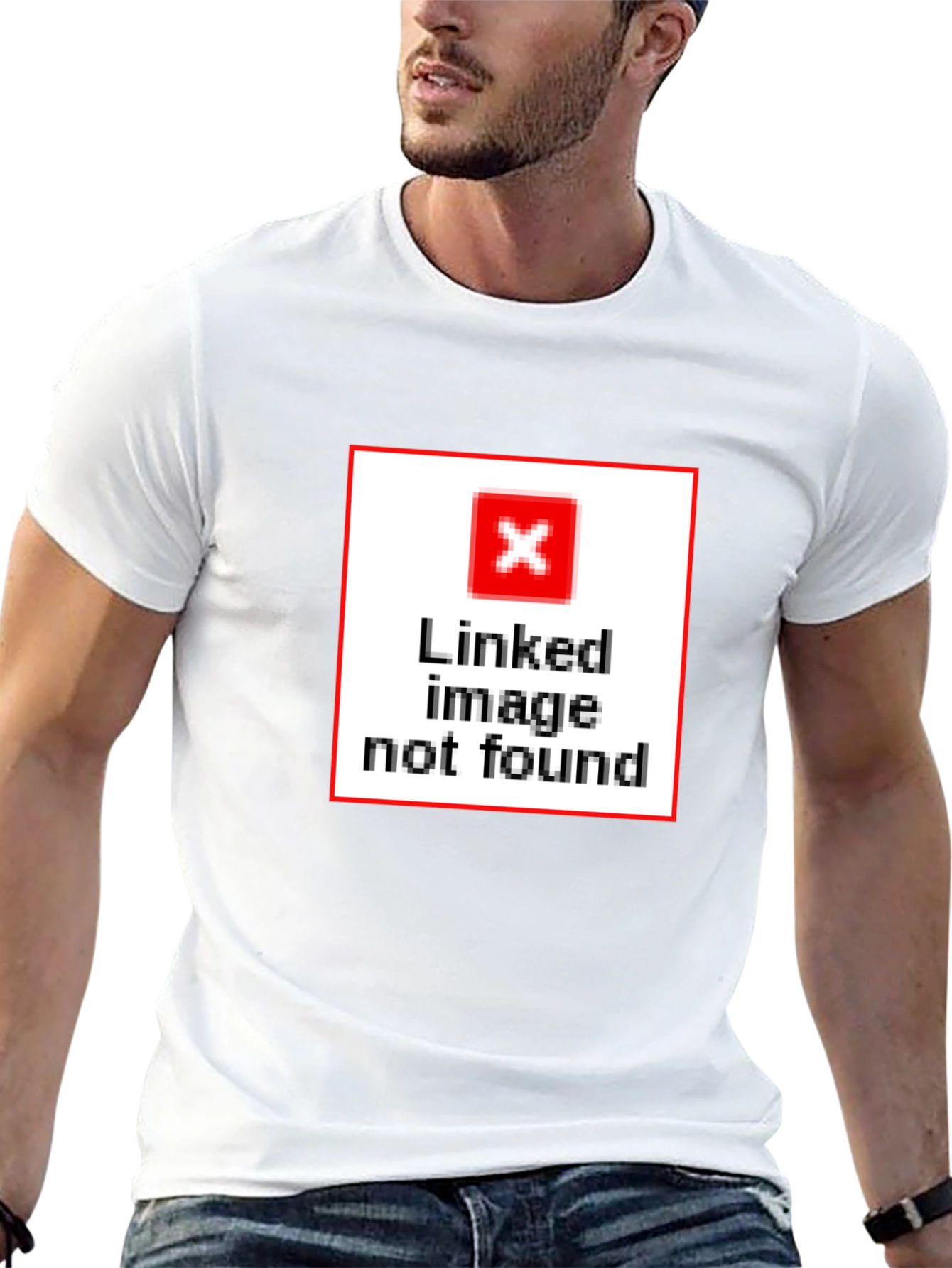 Humorous Linked Image Not Found Graphic T-Shirt