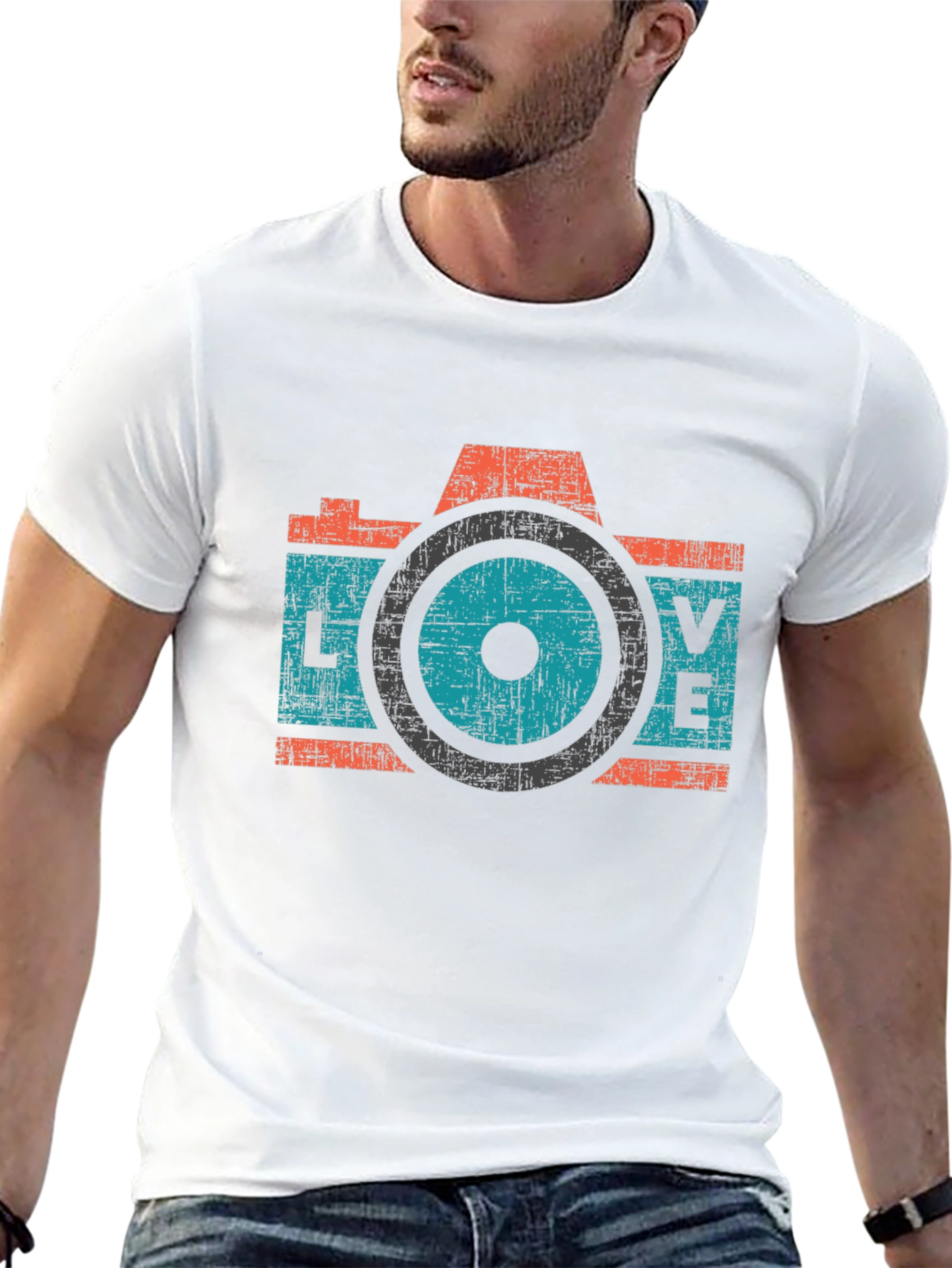 Retro Camera LOVE Graphic T-Shirt