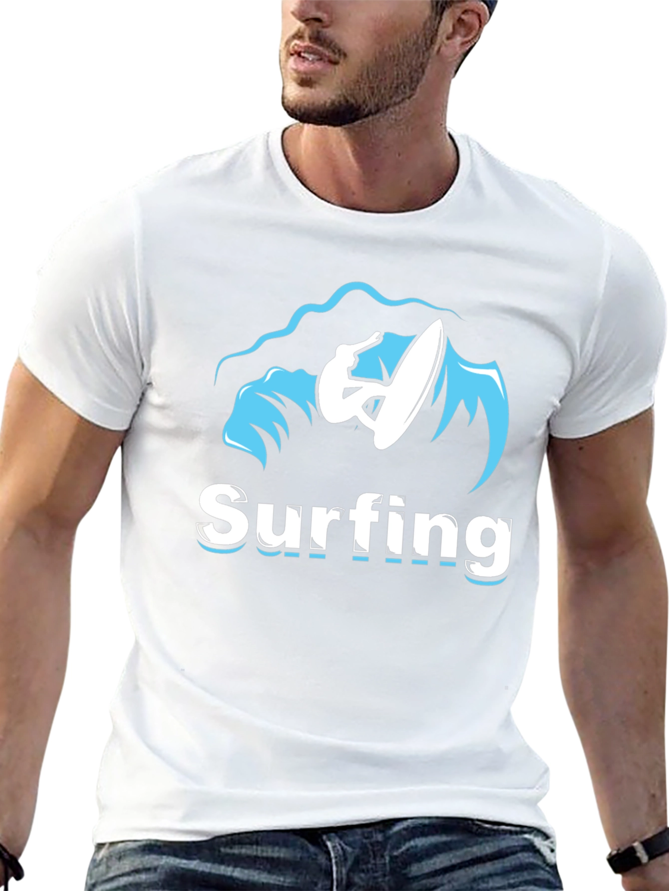Surfing Wave Graphic T-Shirt