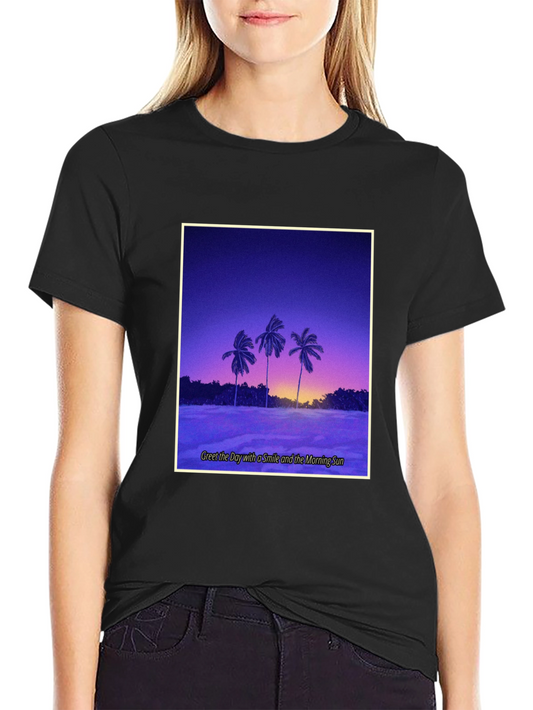 Sunset Palm T-Shirt - Greet the Day with Style