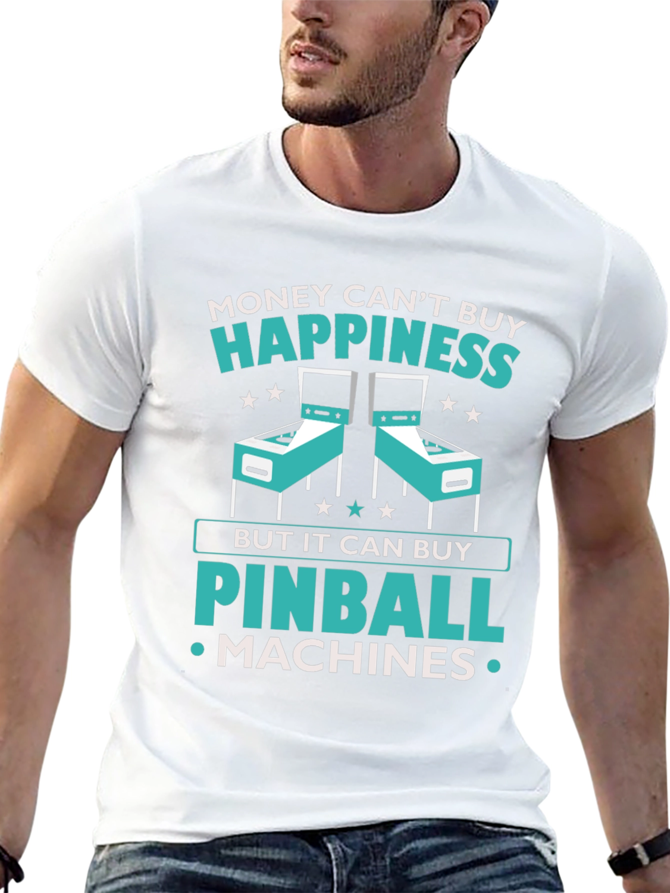 Money Cant Buy Happiness Pinball T-Shirt