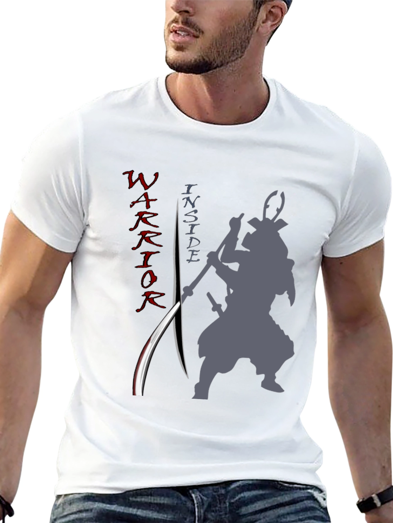 Warrior Inside Mens Graphic Tee - Samurai Design