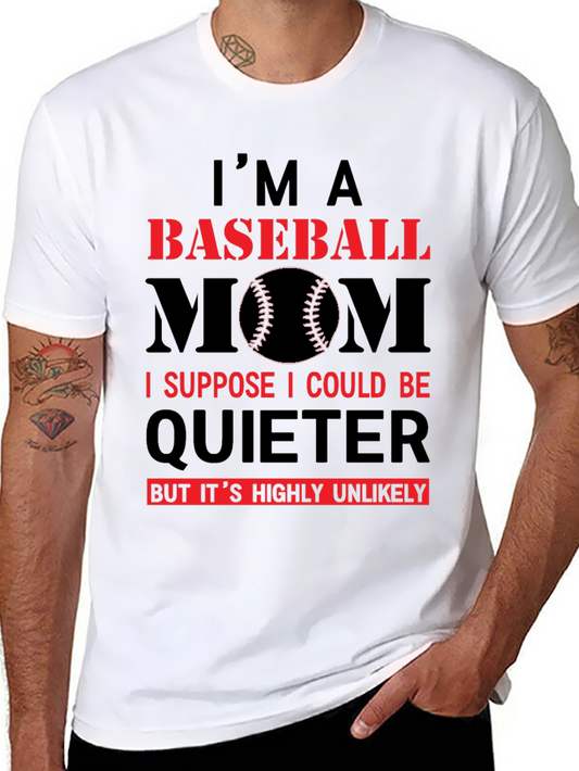 Baseball Mom T-Shirt - Humorous Graphic Tee