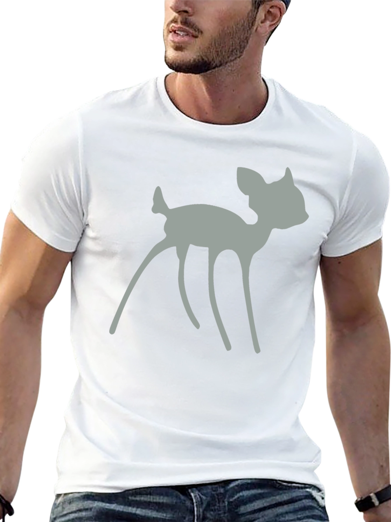 Deer Graphic T-Shirt - Soft Cotton Tee