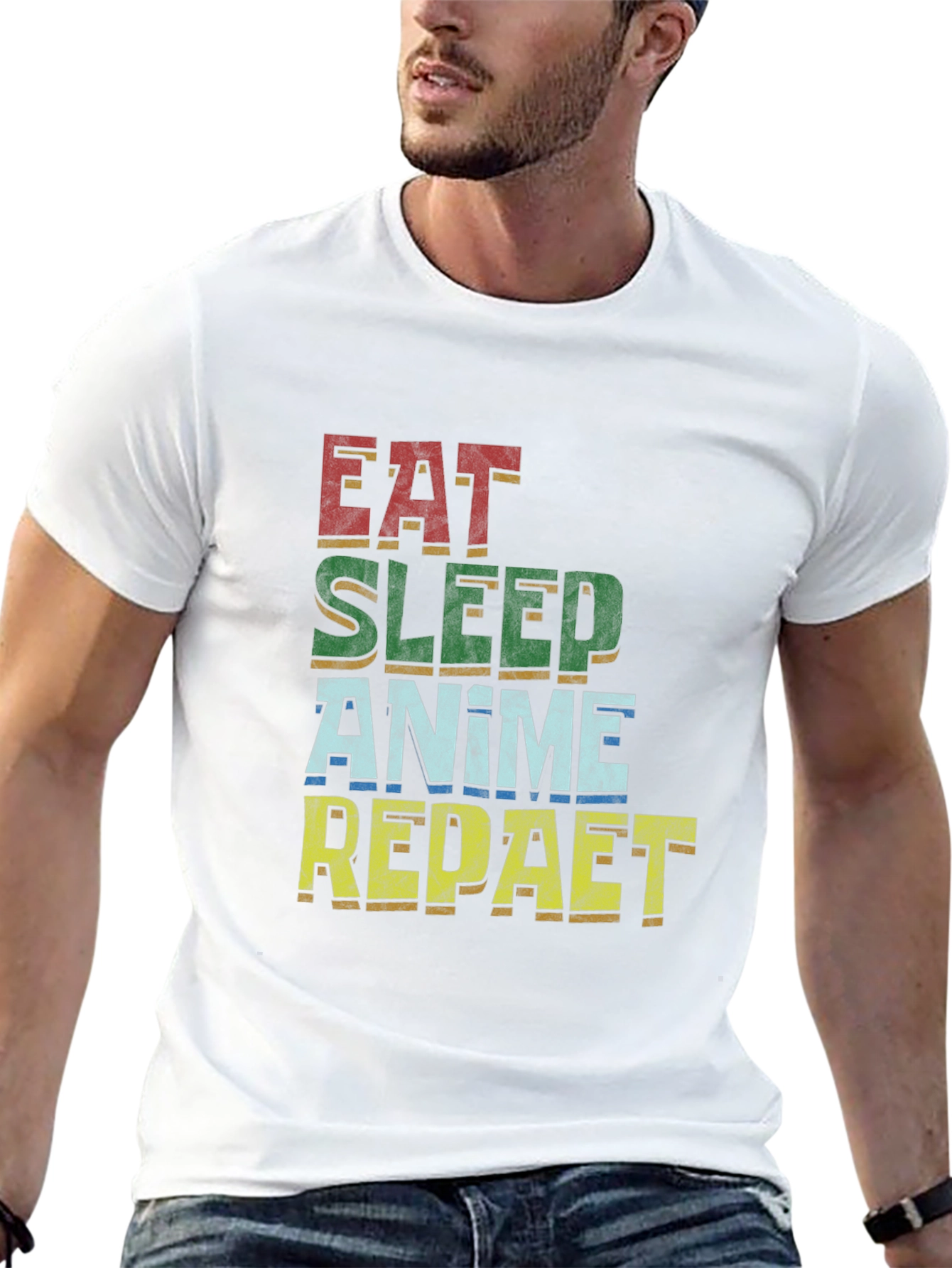 Eat Sleep Anime Repeat T-Shirt | Unisex Cotton Tee