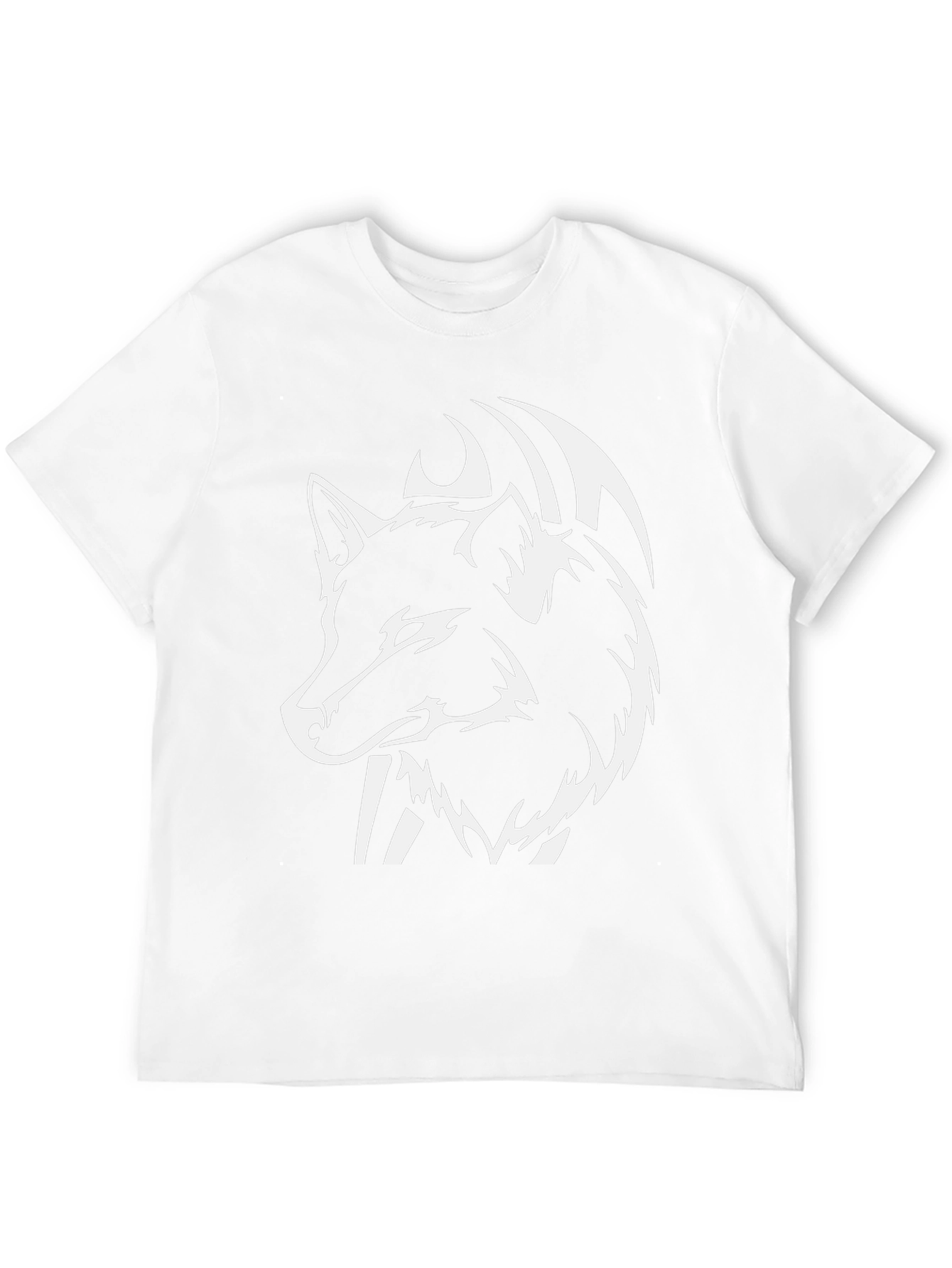 Black Wolf Graphic Tee - Stylish Animal Print Shirt