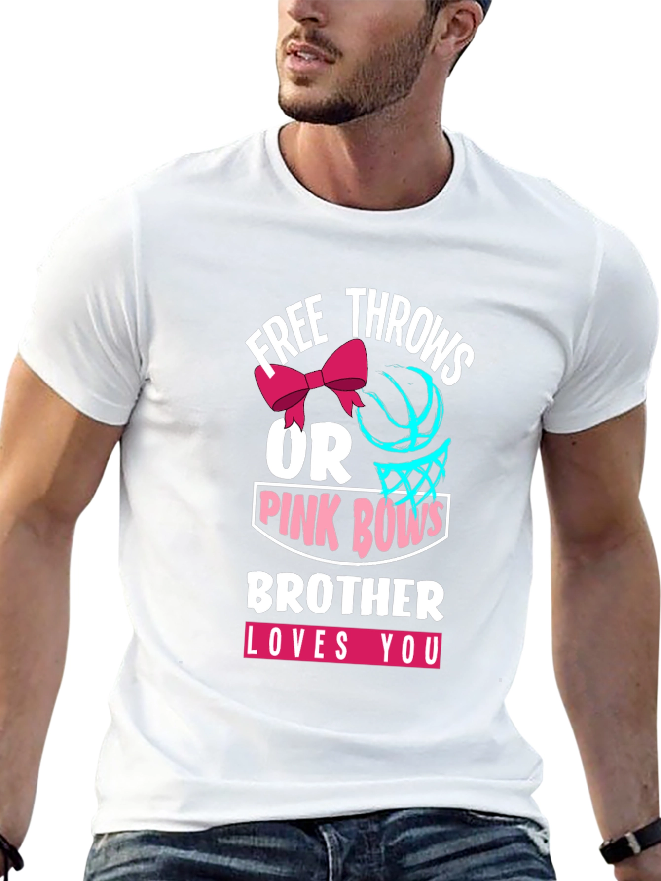 Free Throws or Pink Bows Brother T-Shirt