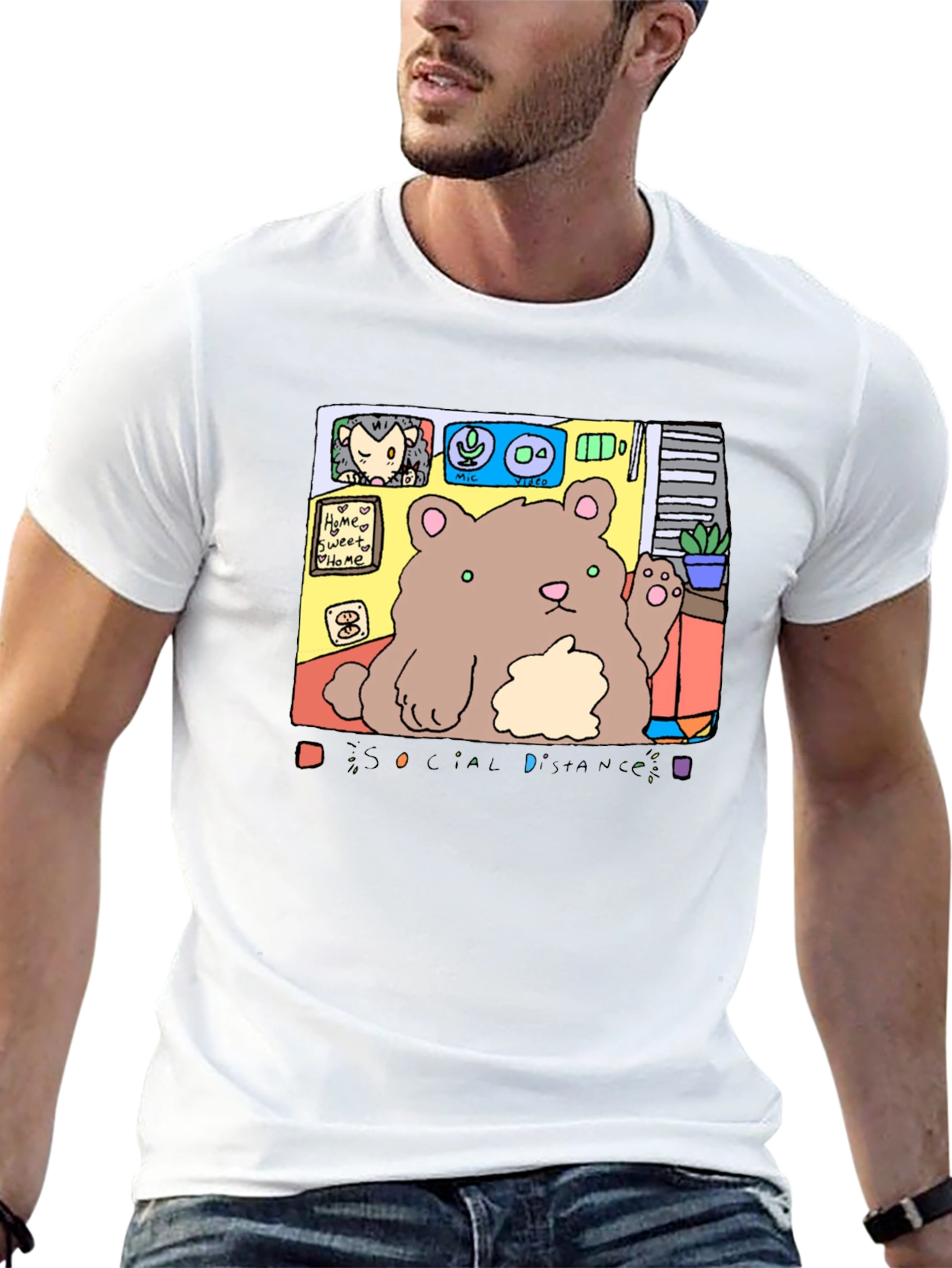 Social Distance Bear T-Shirt