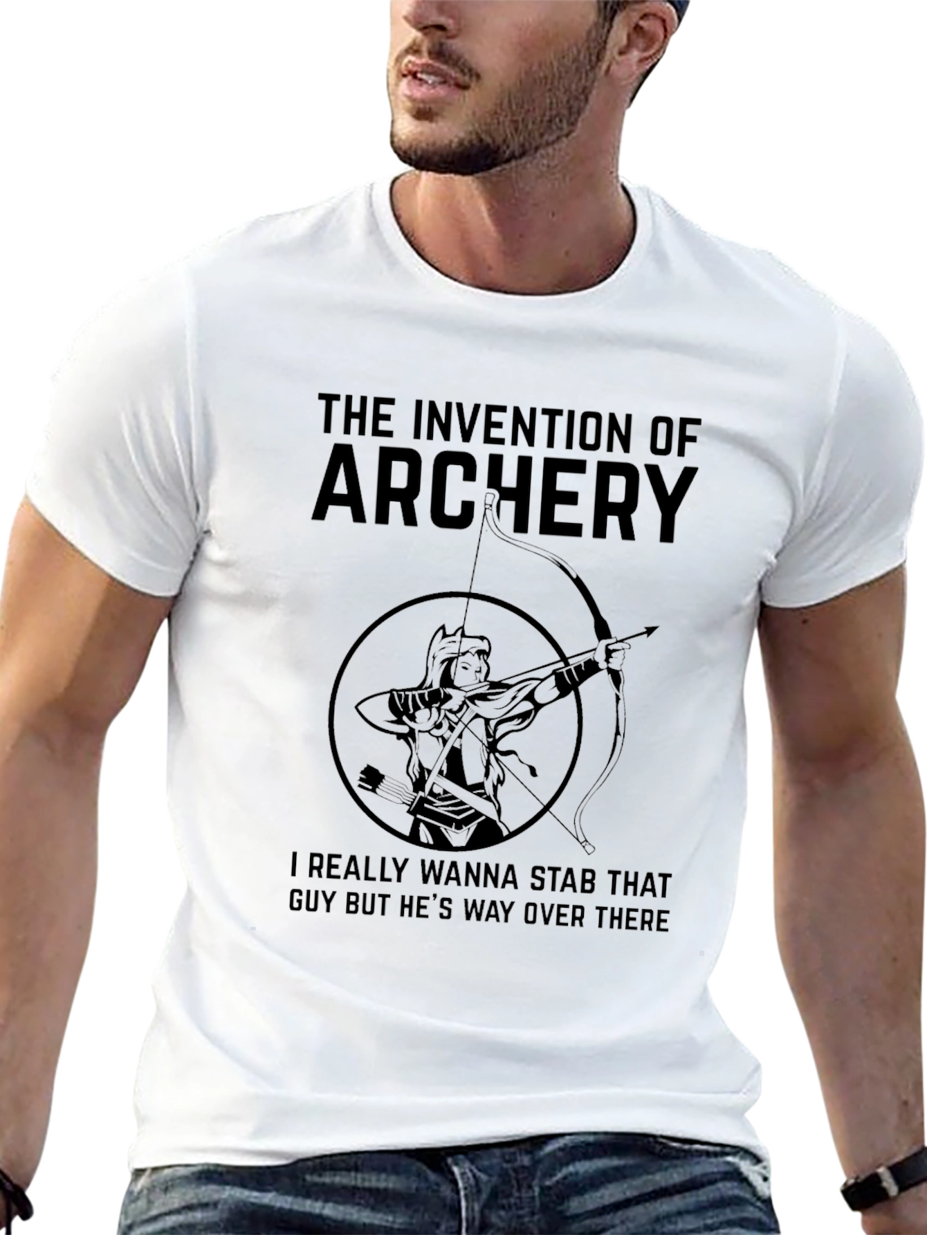 Archery Invention Graphic T-Shirt - Funny Archer Tee
