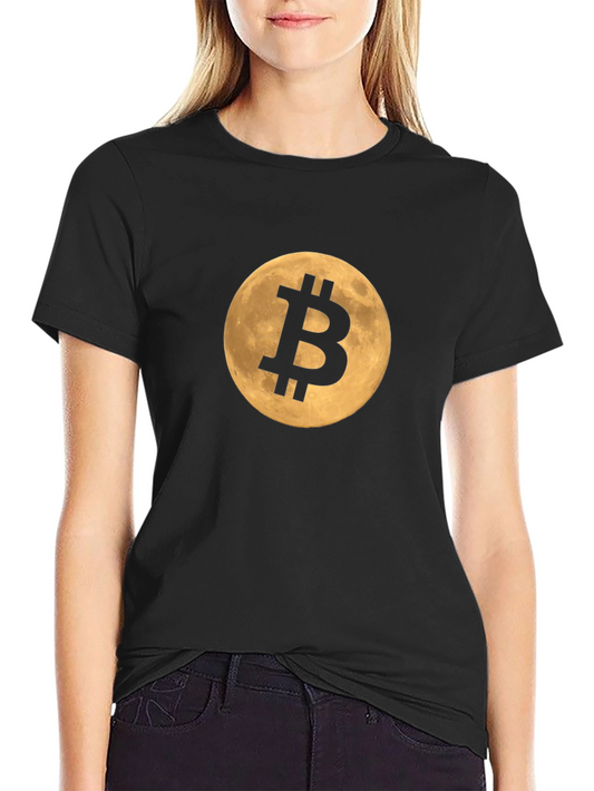 Bitcoin Moon Black T-Shirt