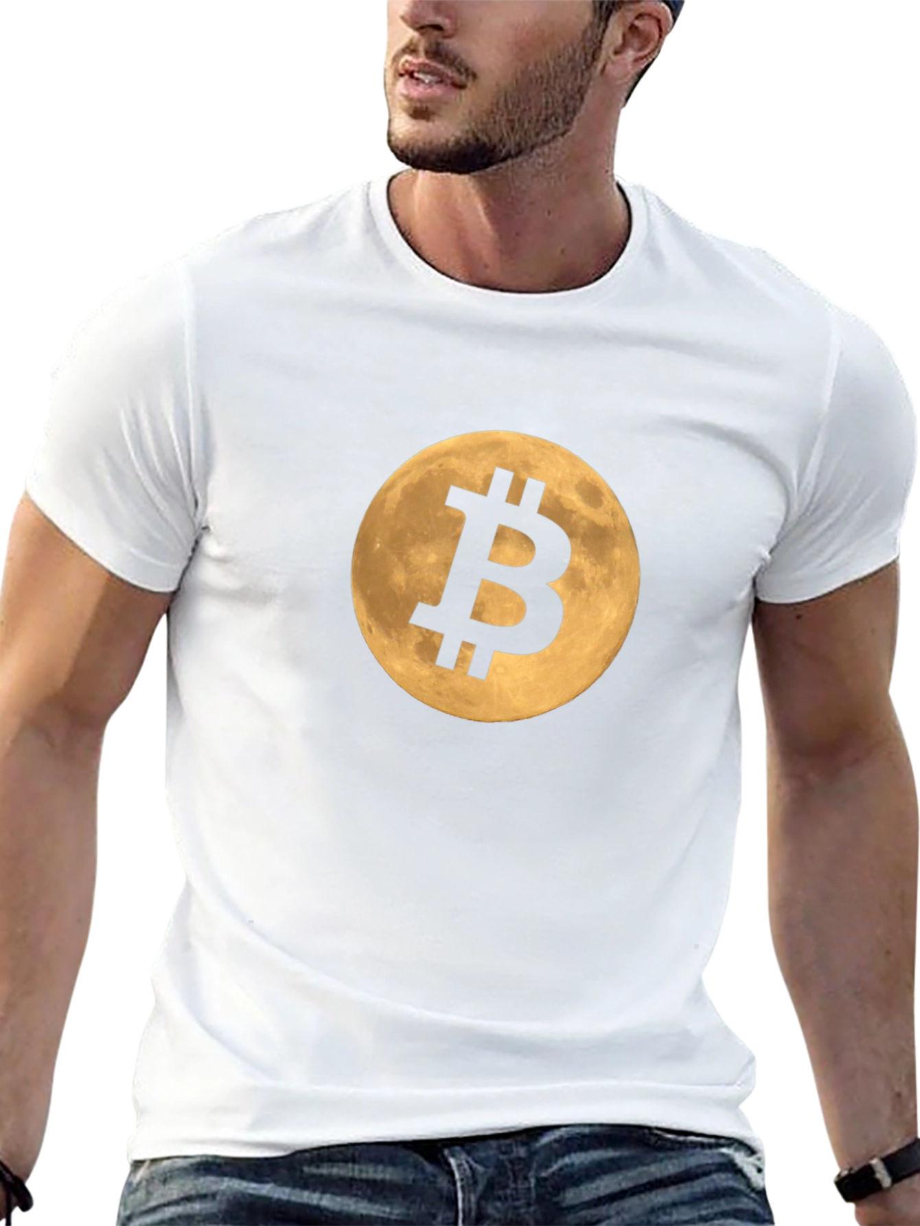 Bitcoin Moon Black T-Shirt