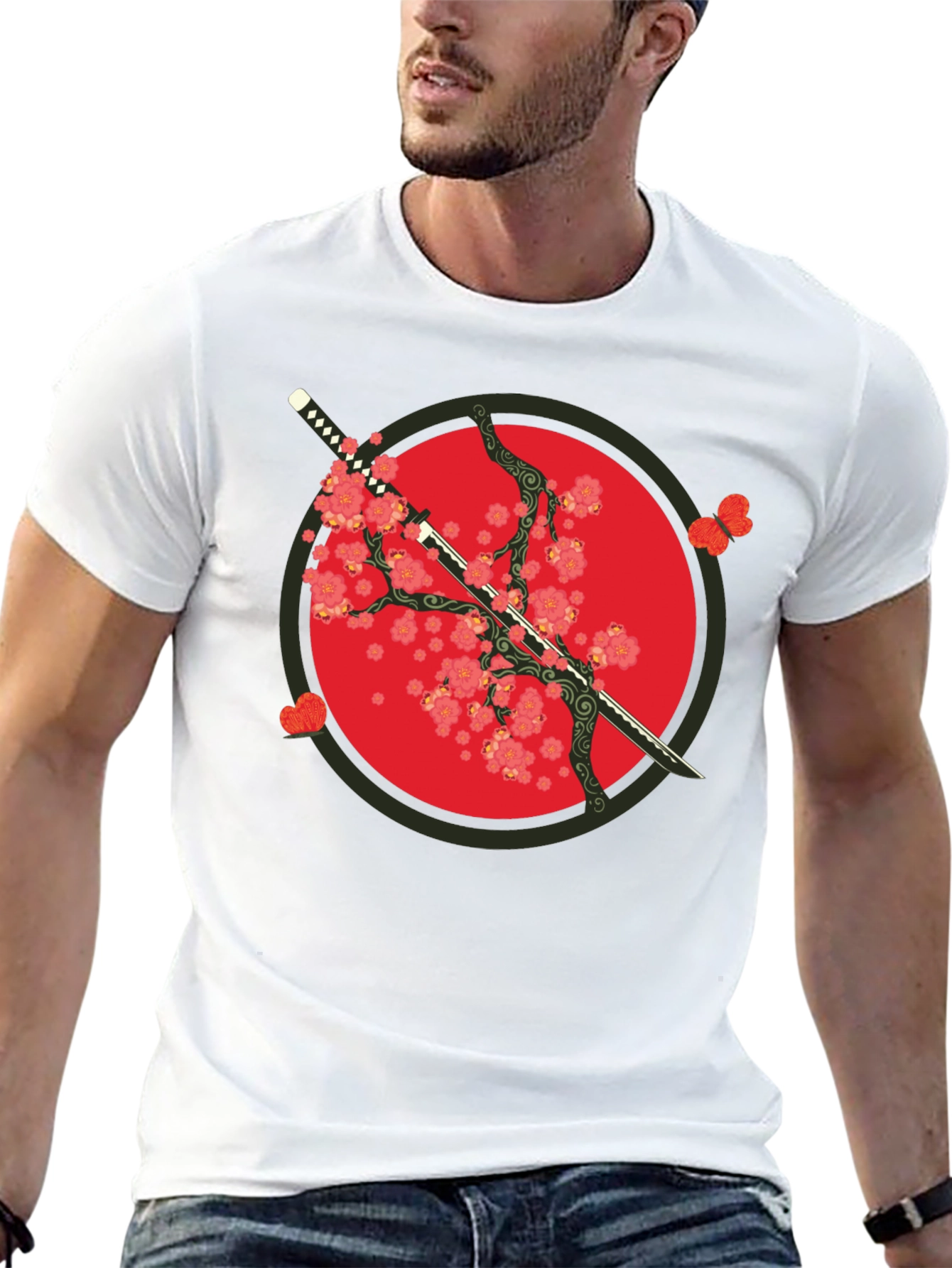 Katana & Blossom Graphic Tee