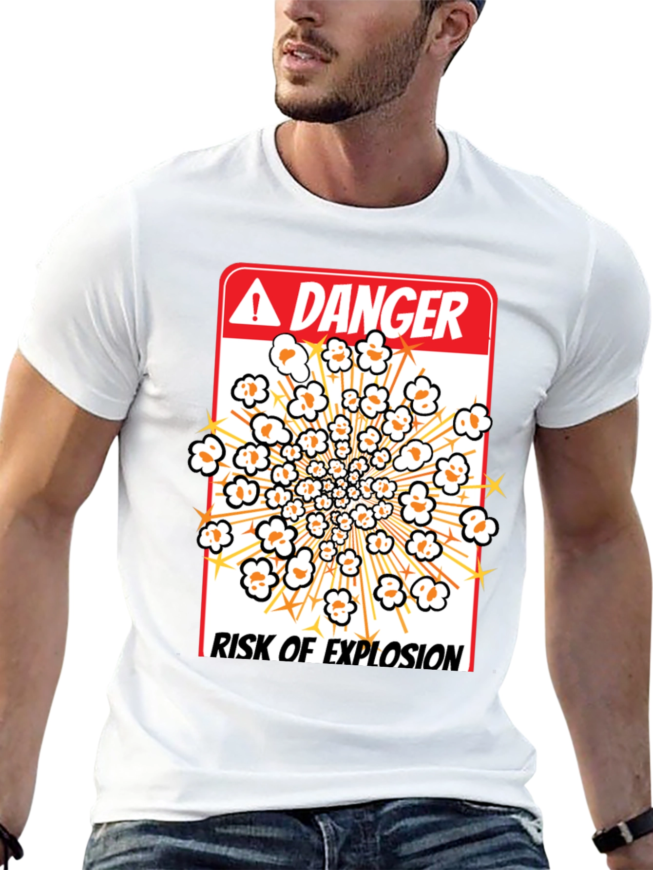 Danger Risk Of Explosion Popcorn T-Shirt