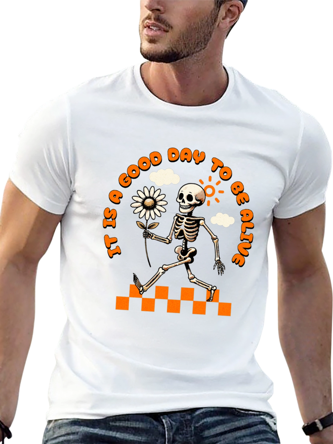 Good Day to Be Alive Skeleton Graphic Tee