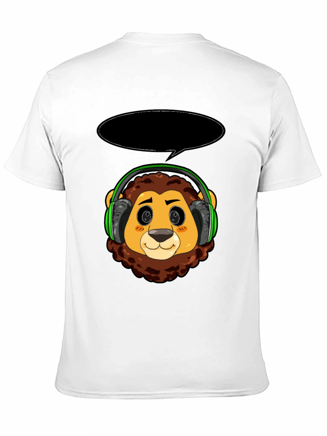 Lion Headphone T-Shirt - Fun & Stylish Graphic Tee