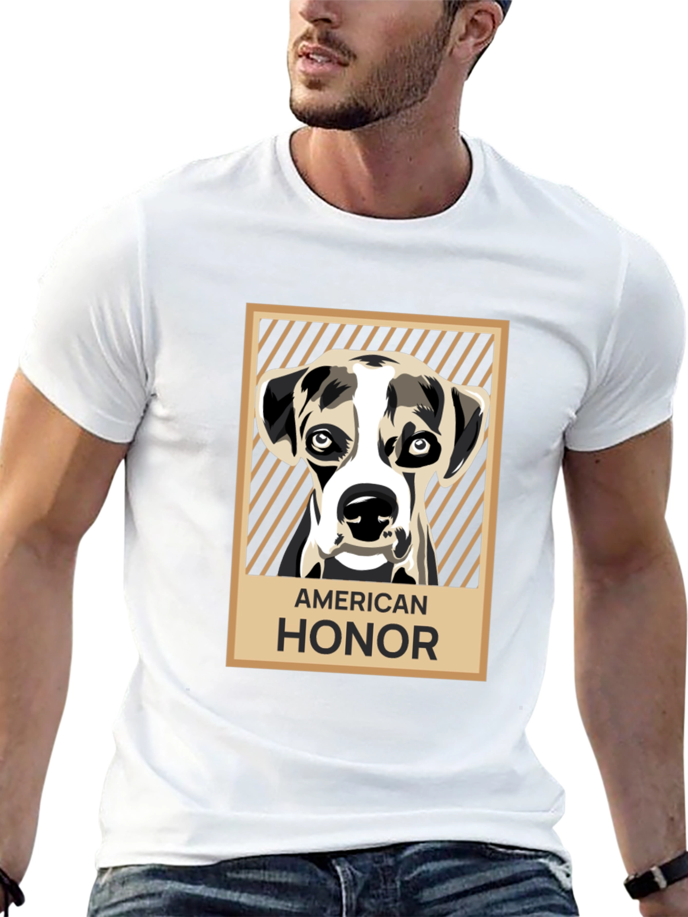 American Honor Dog Graphic Tee - Black