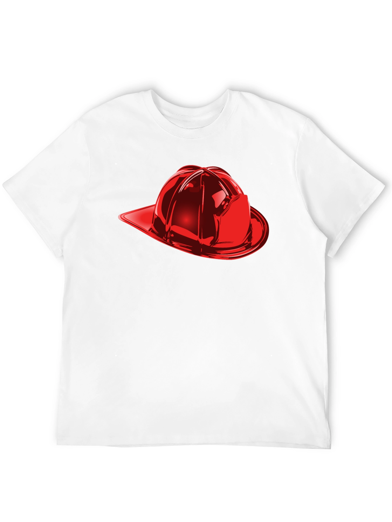Firefighter Helmet Graphic Tee - Black