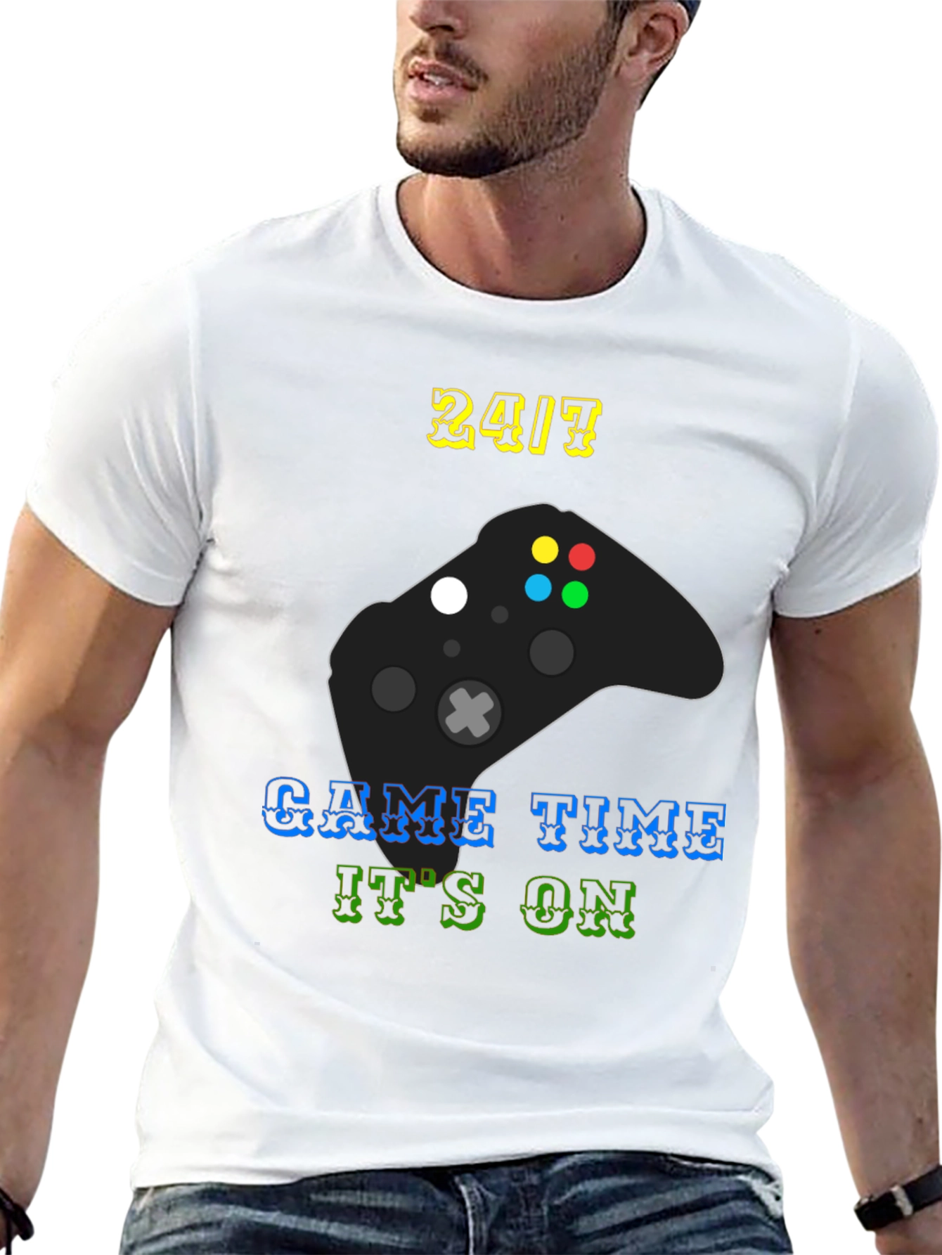 24/7 Game Time T-Shirt - Gamer Style