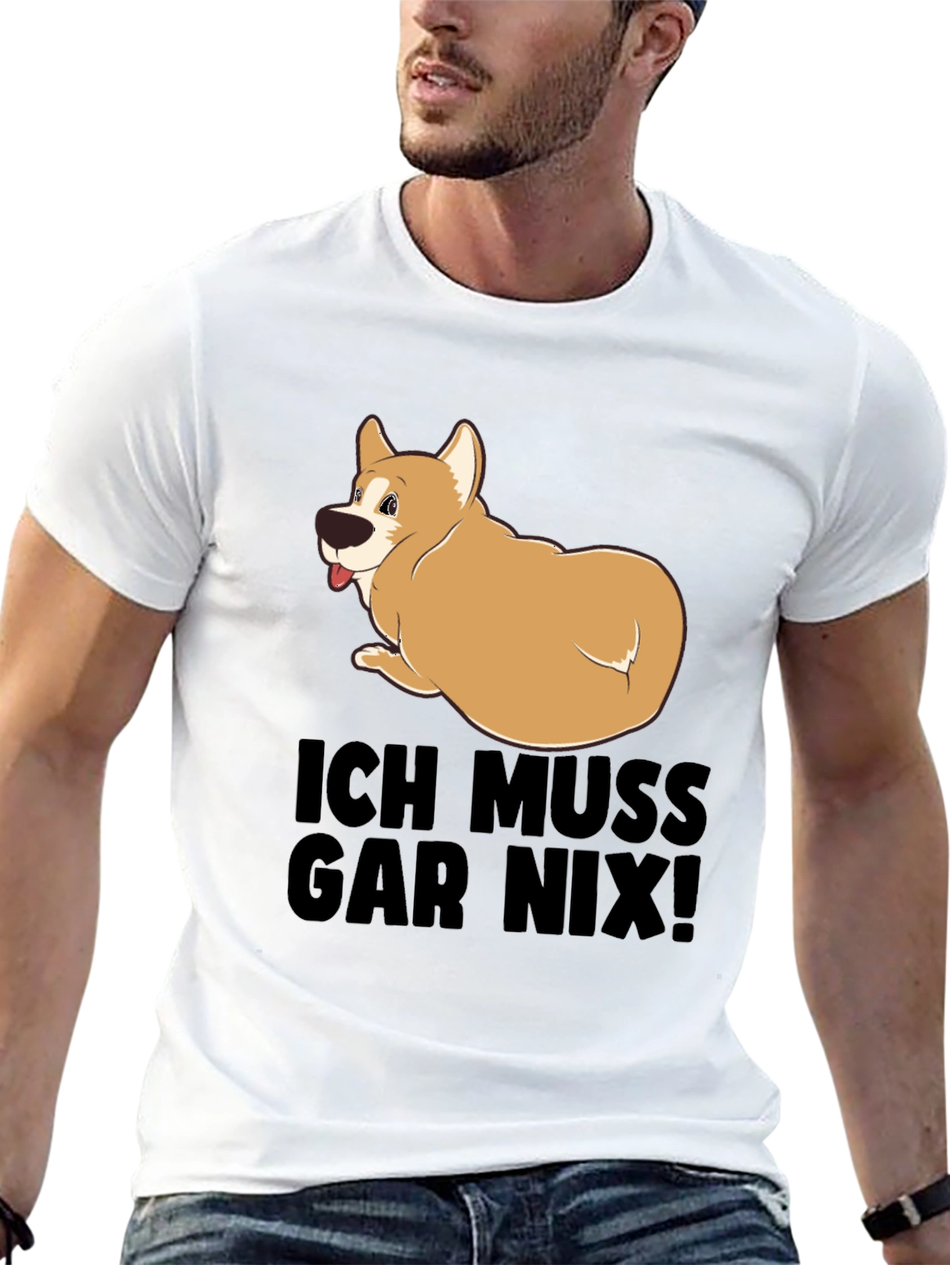 Ich Muss Gar Nix! Relaxed Dog Graphic Tee