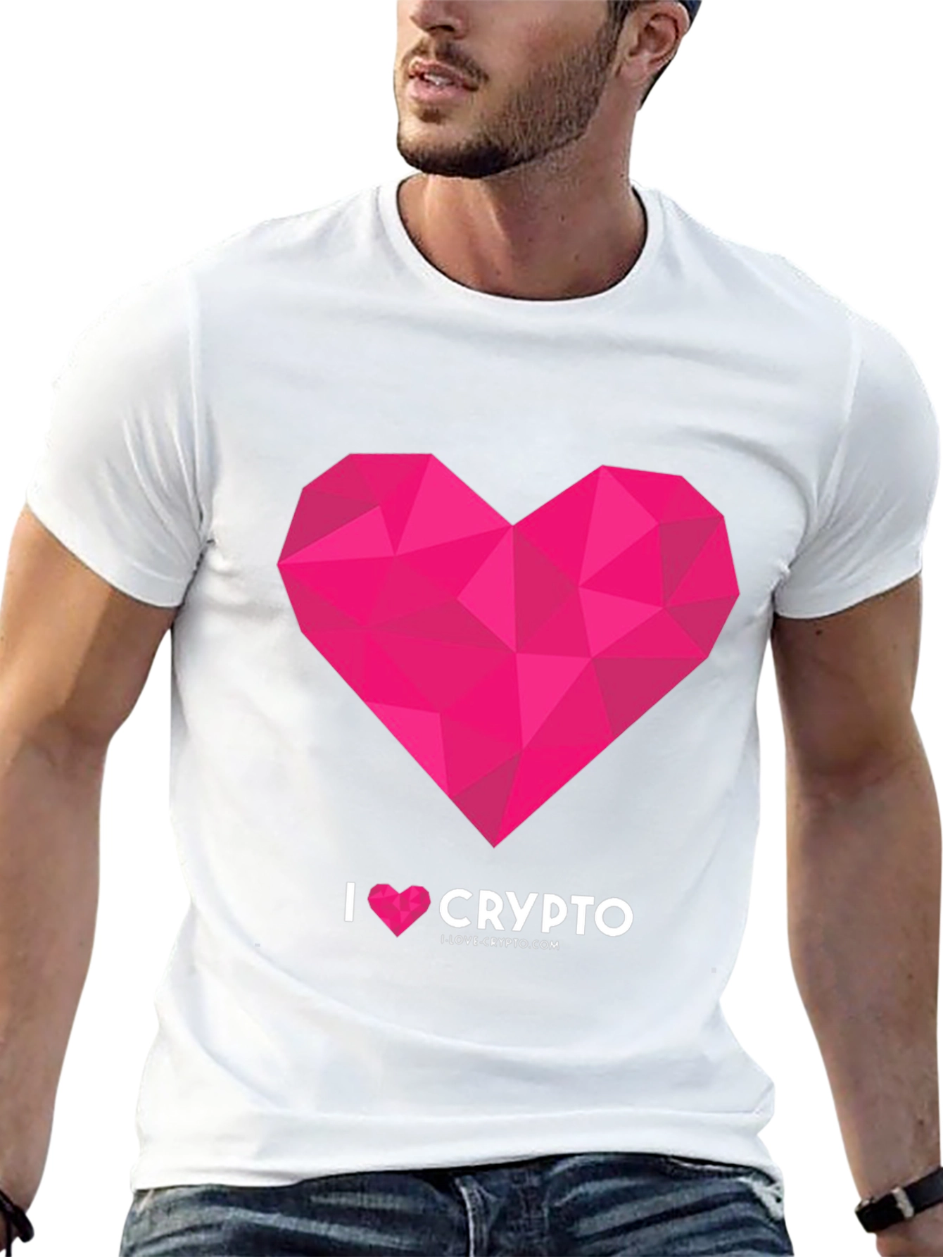 I Heart Crypto Black Graphic Tee