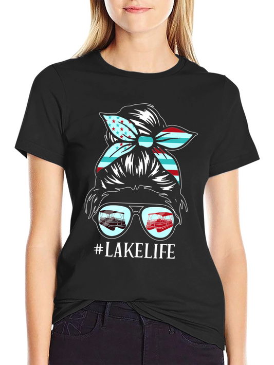 Lake Life Messy Bun T-Shirt