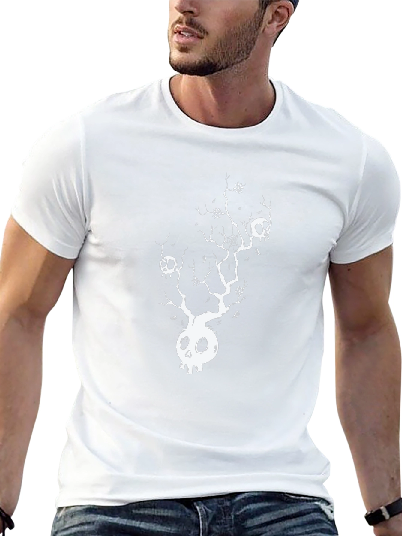Skull Tree Graphic Tee - Black