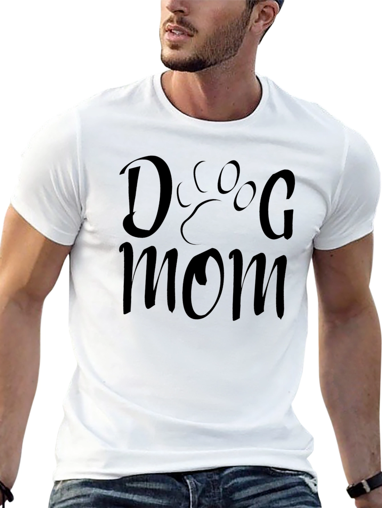 Dog Mom Graphic T-Shirt - Black Unisex Tee