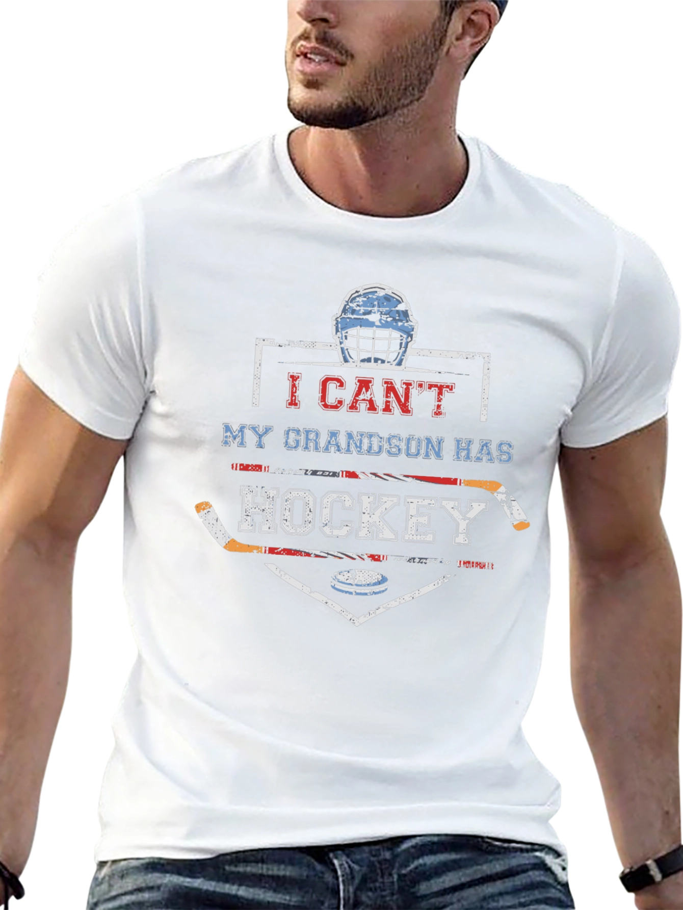 Grandson Hockey T-Shirt - I Cant I Have Hockey