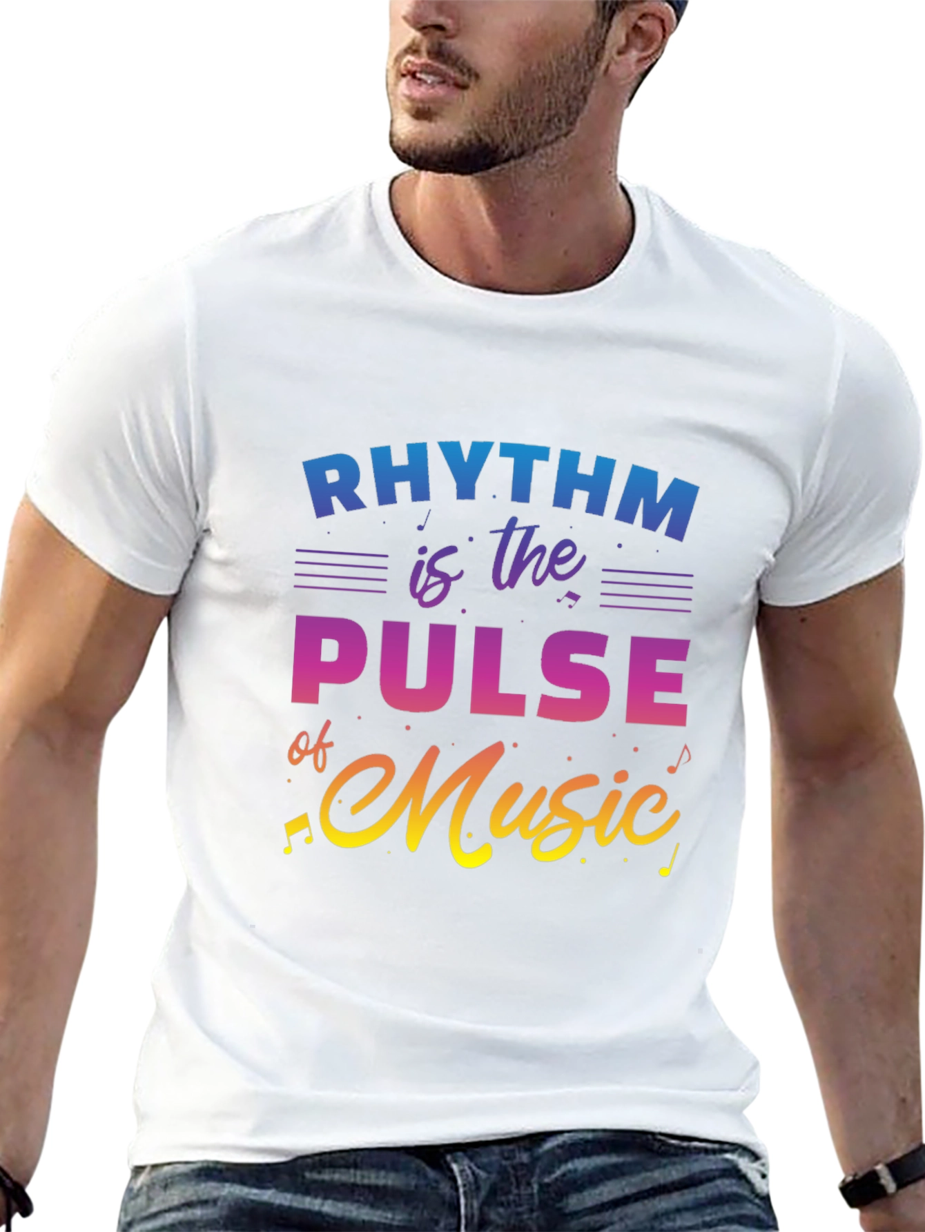 Rhythm is the Pulse of Music Graphic Tee