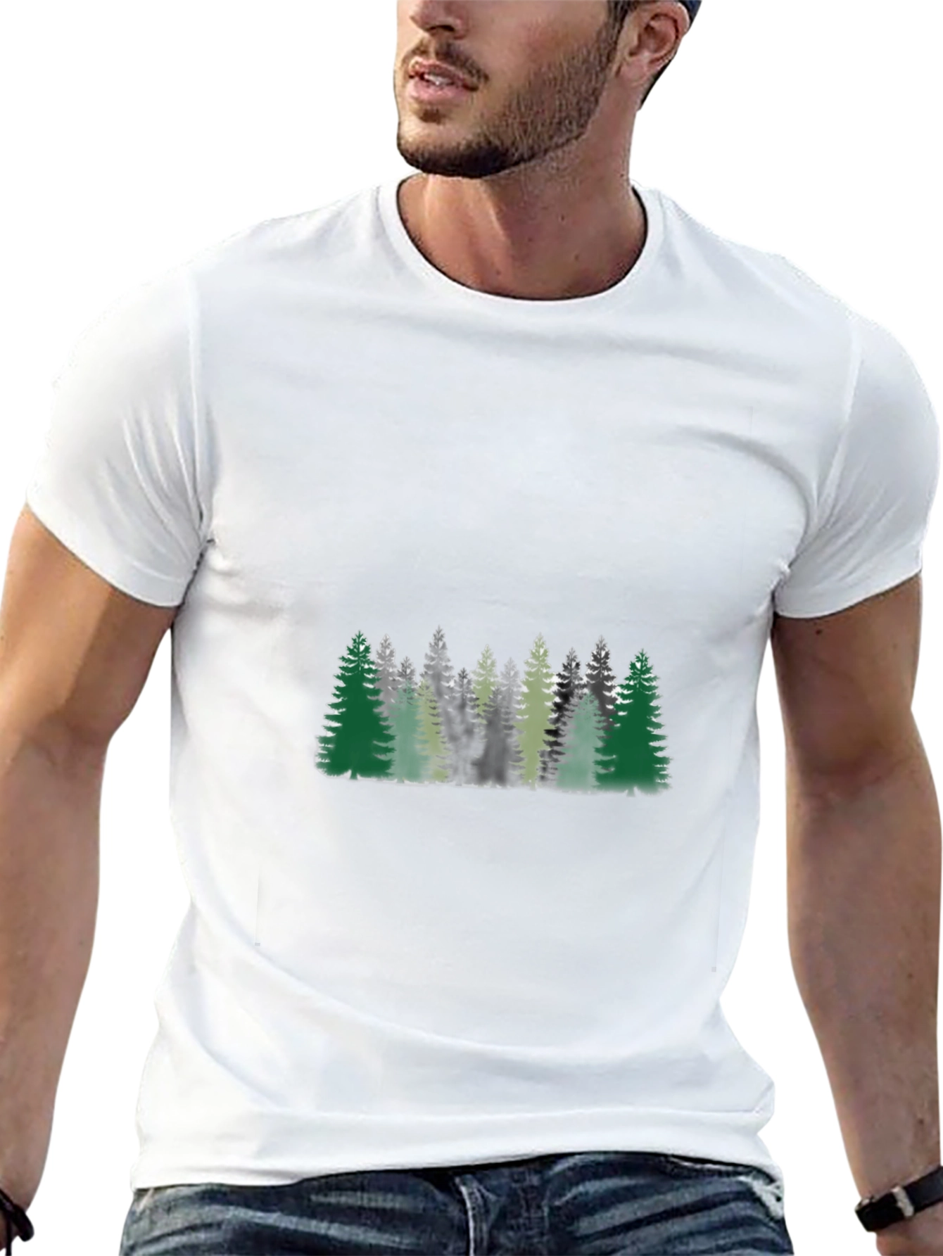 Forest Graphic Print Black T-Shirt