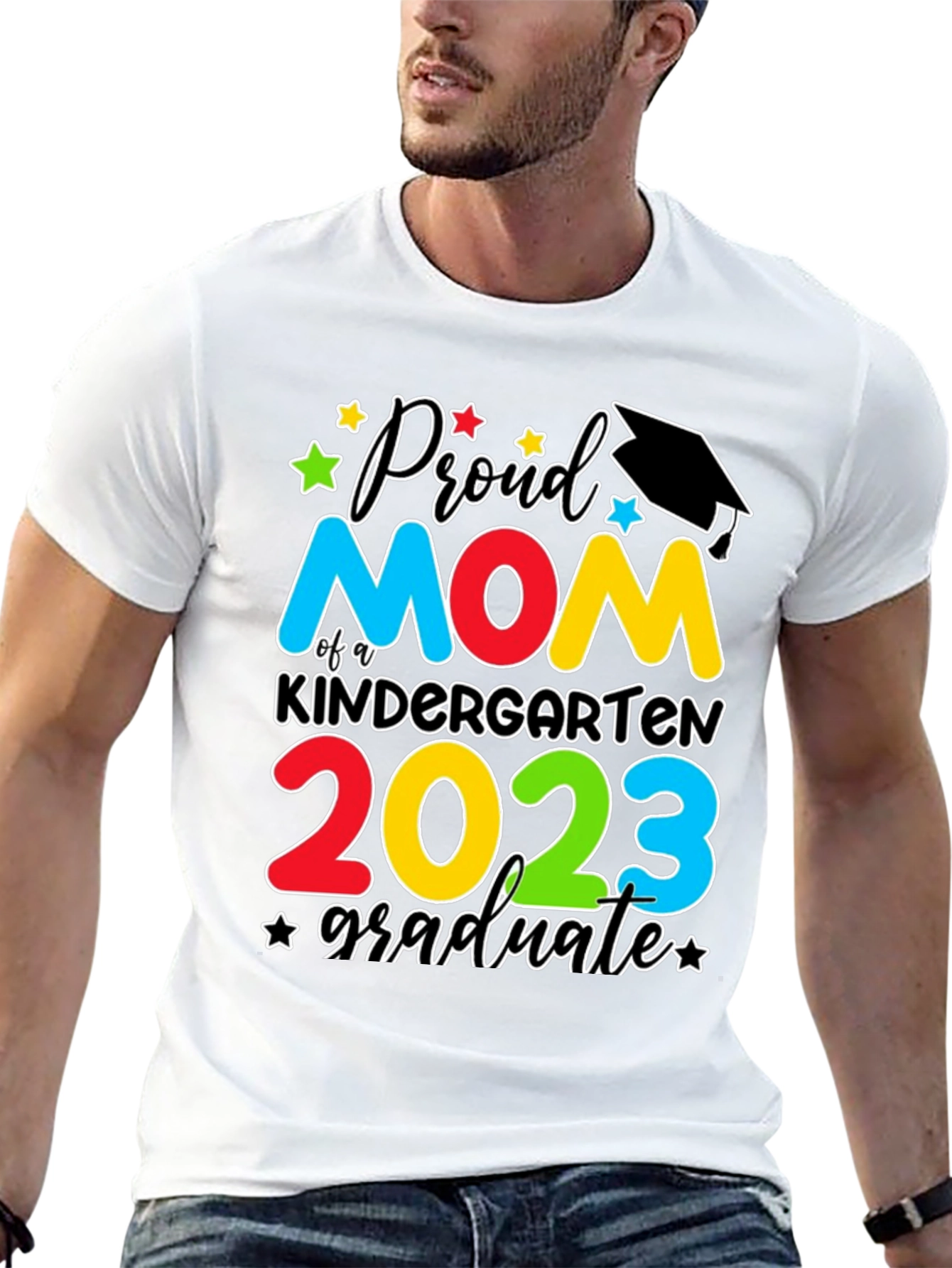 Proud Mom Kindergarten Graduate 2023 T-Shirt