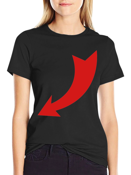 Black T-Shirt with Red Arrow Design