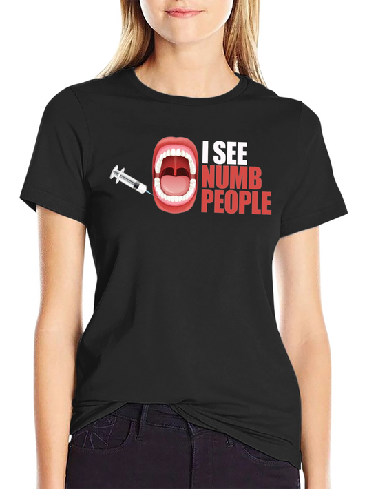 I See Numb People Black Graphic Tee