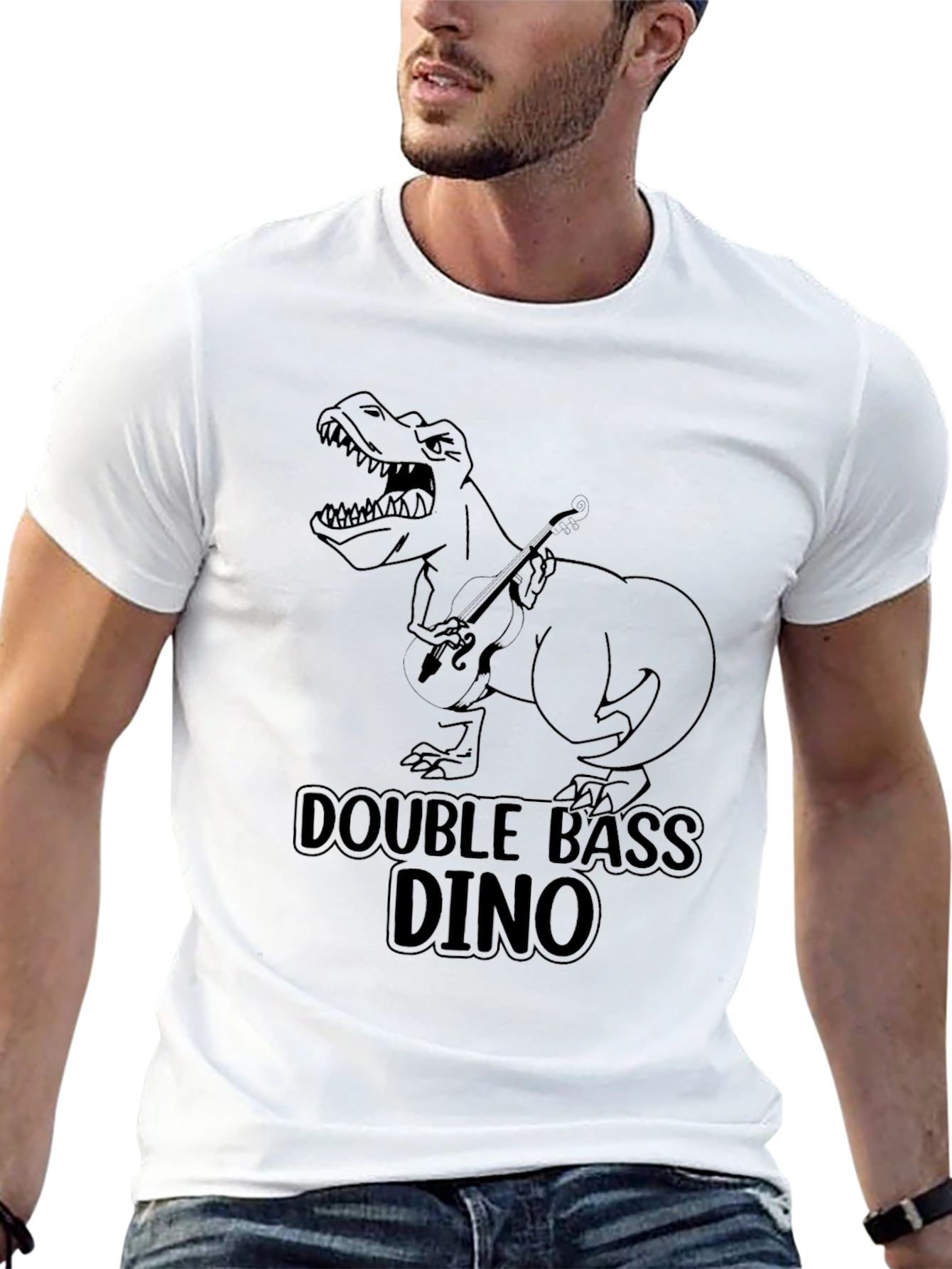 Double Bass Dino Graphic T-Shirt