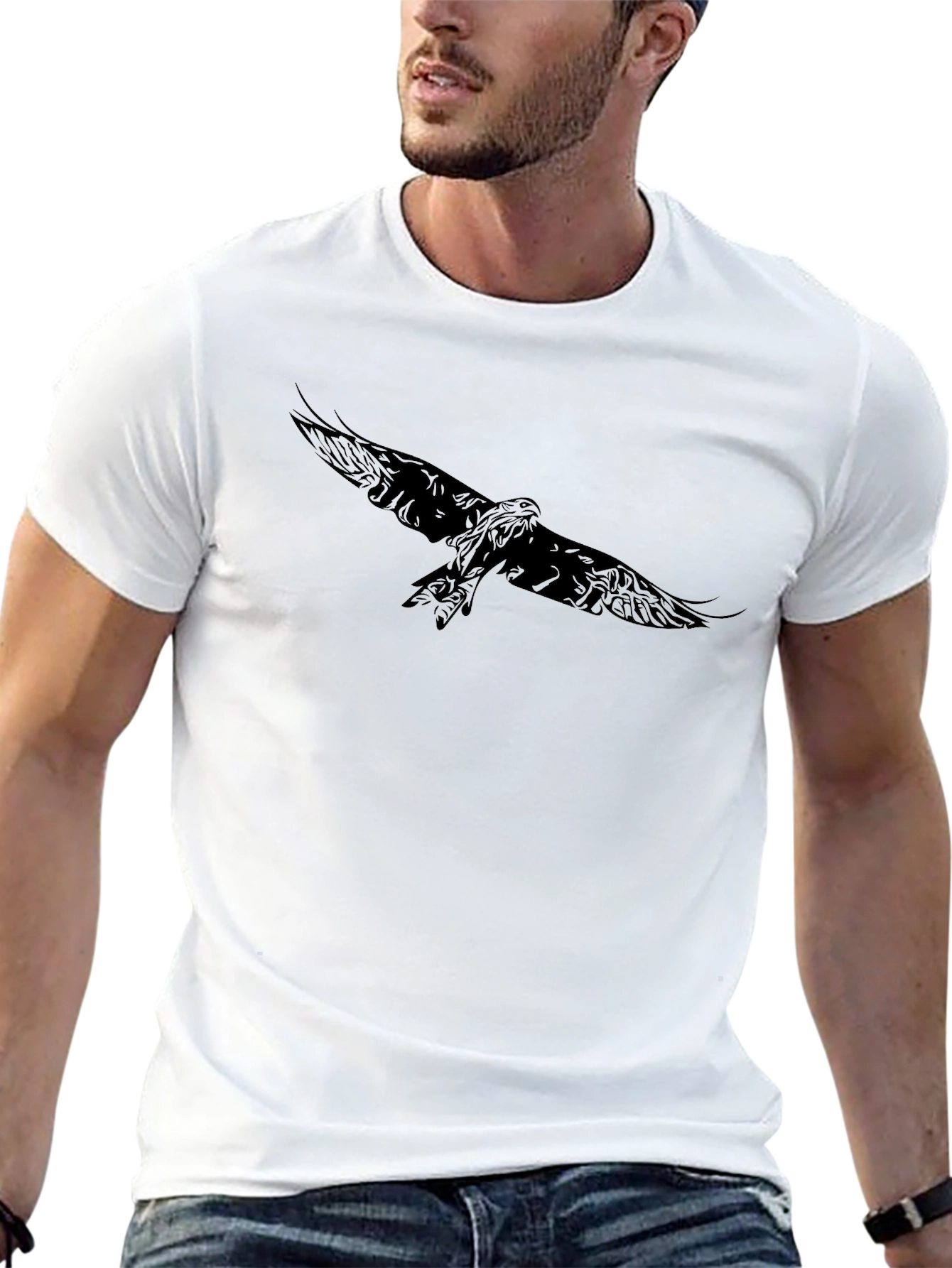 Black Eagle Graphic Tee - Stylish Mens T-Shirt
