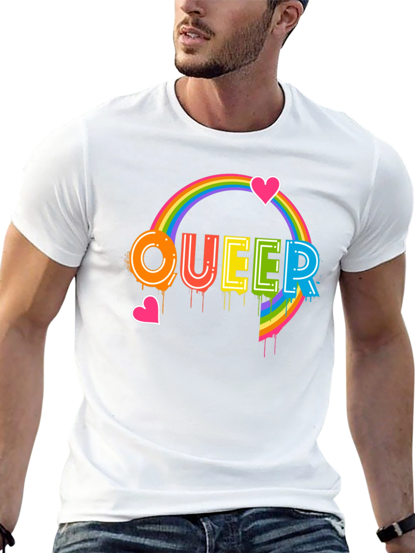 Queer Pride Rainbow Heart T-Shirt