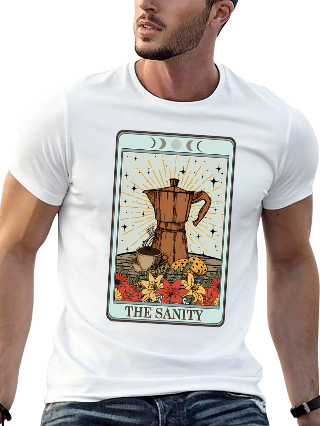 The Sanity Tarot Coffee Graphic T-Shirt