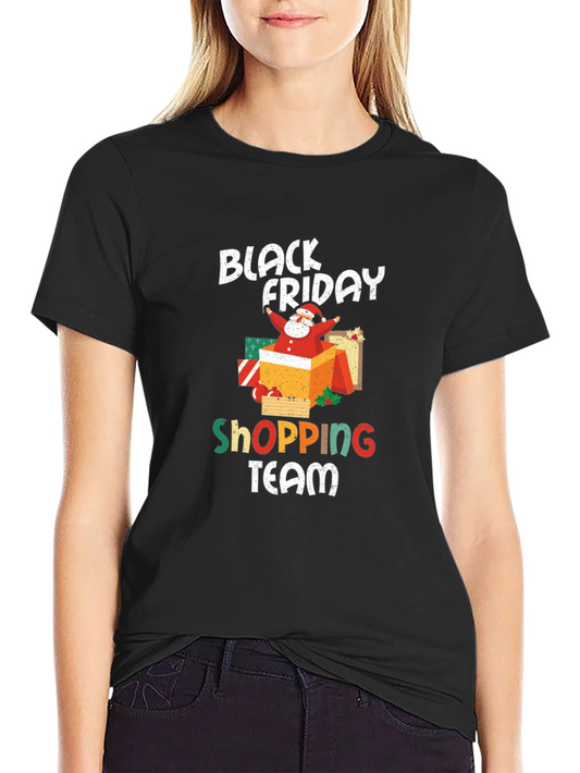 Black Friday Shopping Team Santa T-Shirt