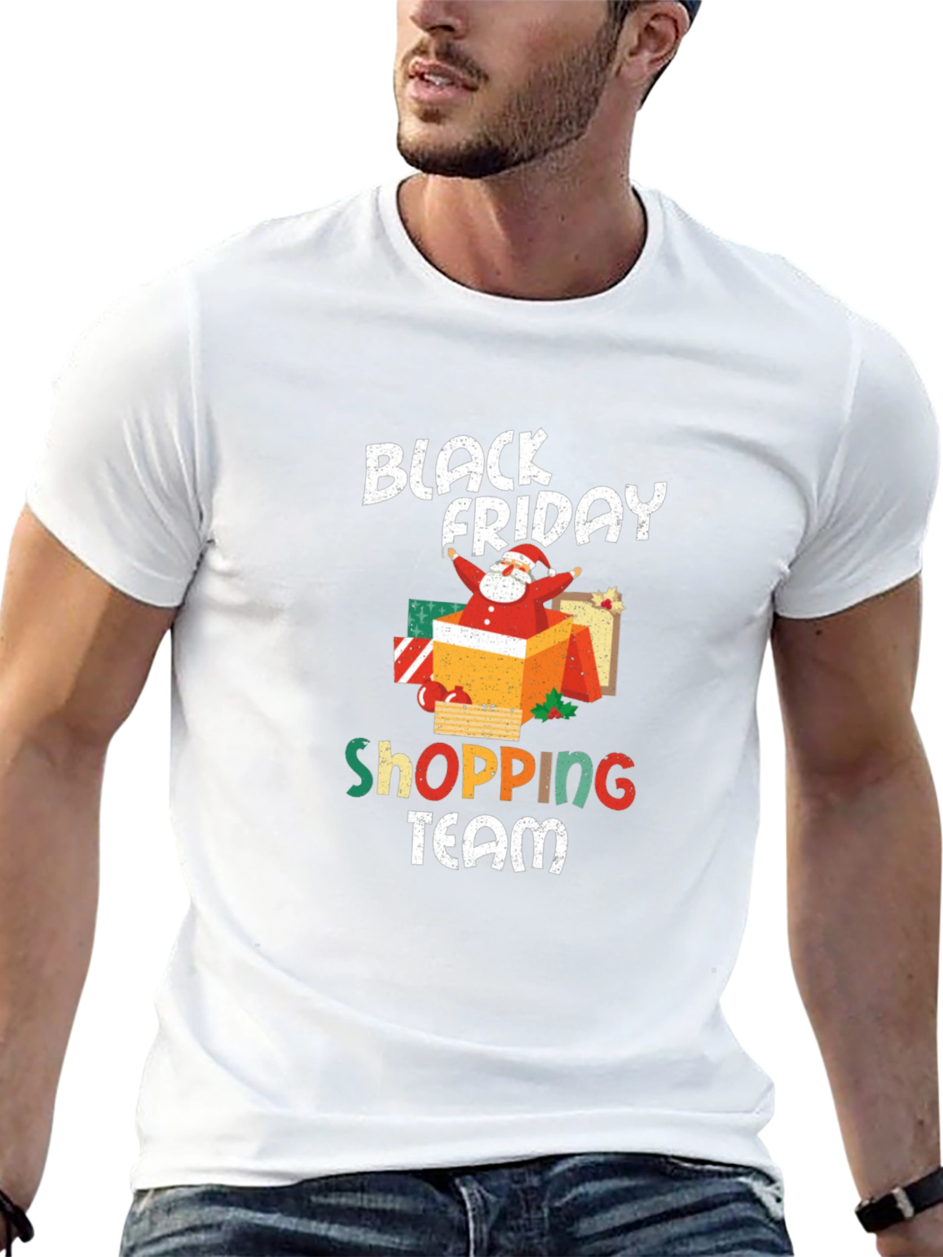 Black Friday Shopping Team Santa T-Shirt